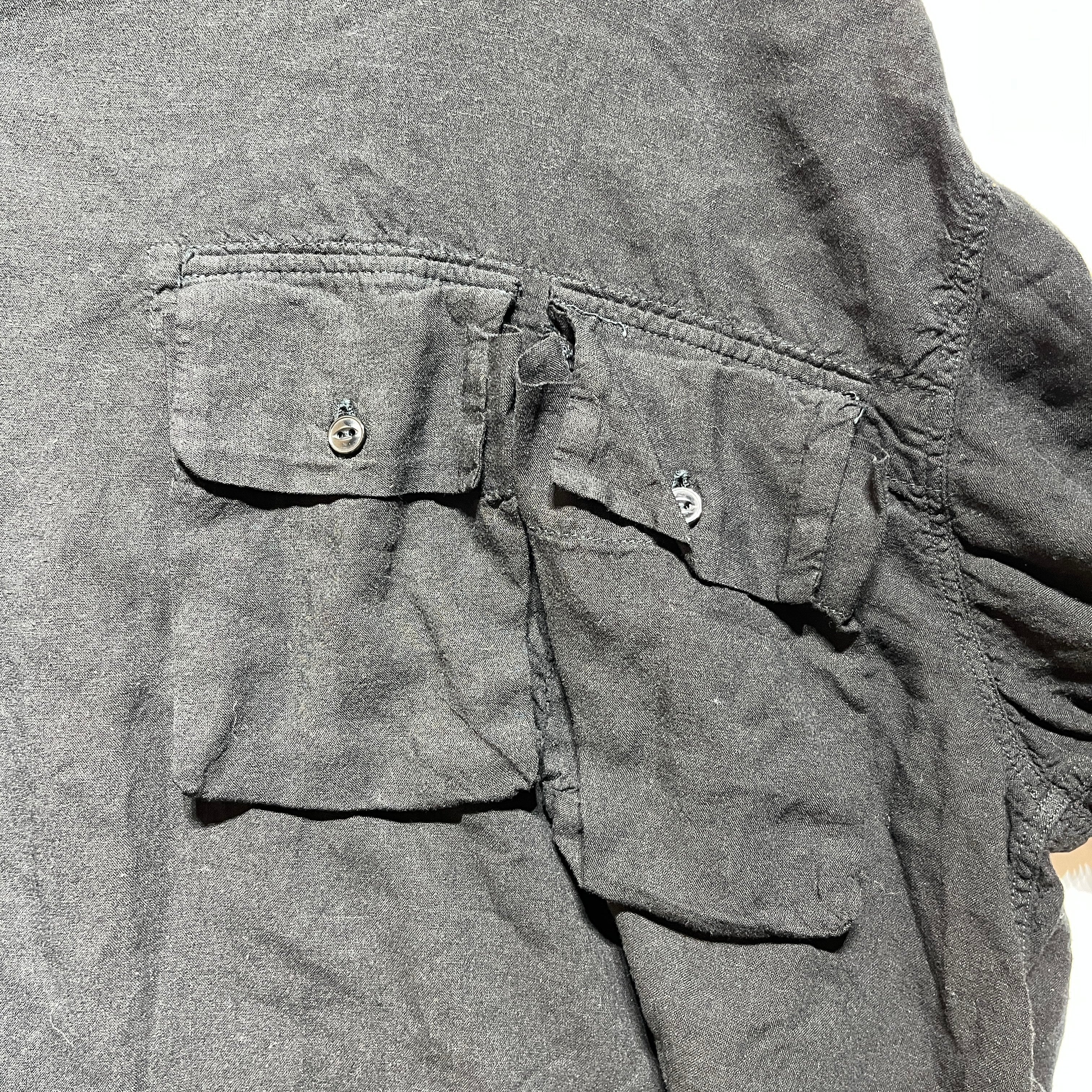 KAPITAL/SS Shirt/S/Cotton/BLK/EXTRA PATCH POCKETS view 4