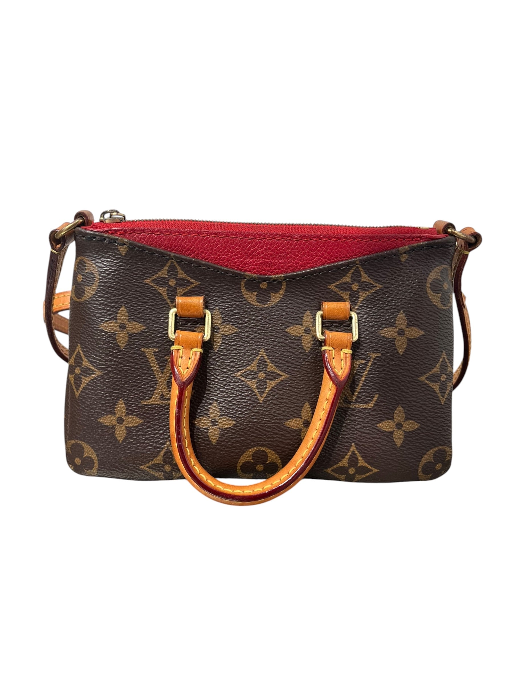 LOUIS VUITTON/Bag/Faux Leather/BRW/NANO PALLAS CERISE view 1