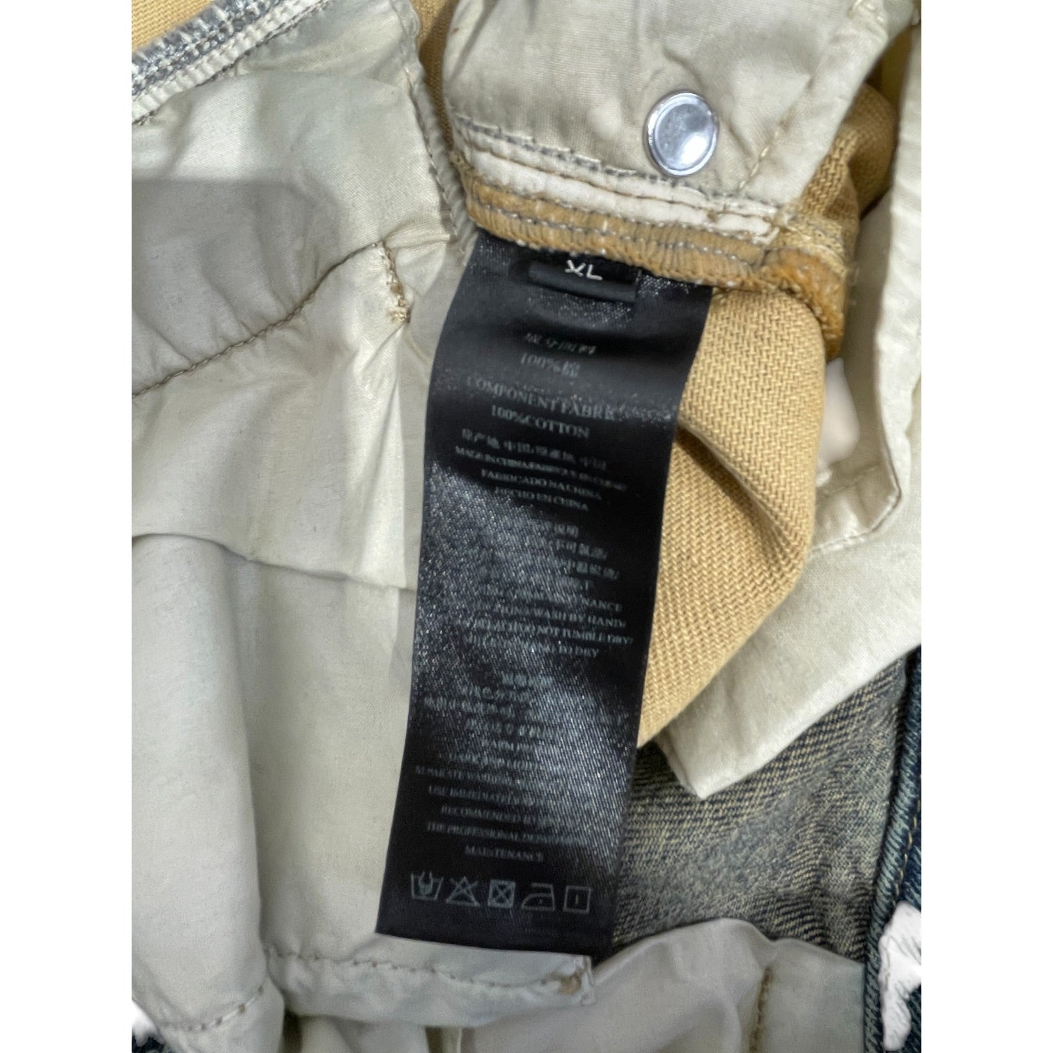 PERSONSOUL/Cargo Pants/XL/Cotton/MLT/Camo Splicing Denim Jeans view 4