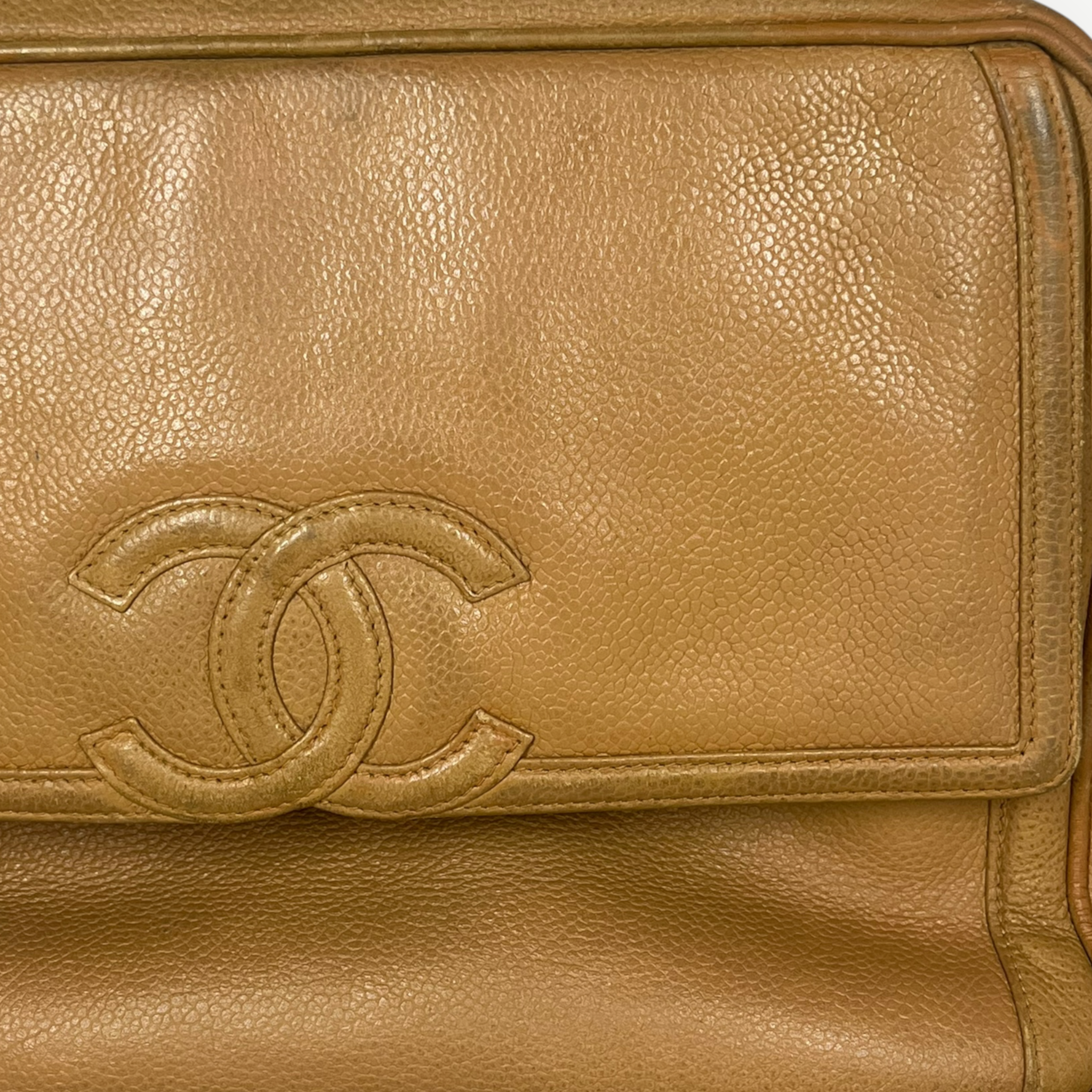 CHANEL/Bag/Leather/BEG/Cavier Gold Ball Shoulder Bag view 10
