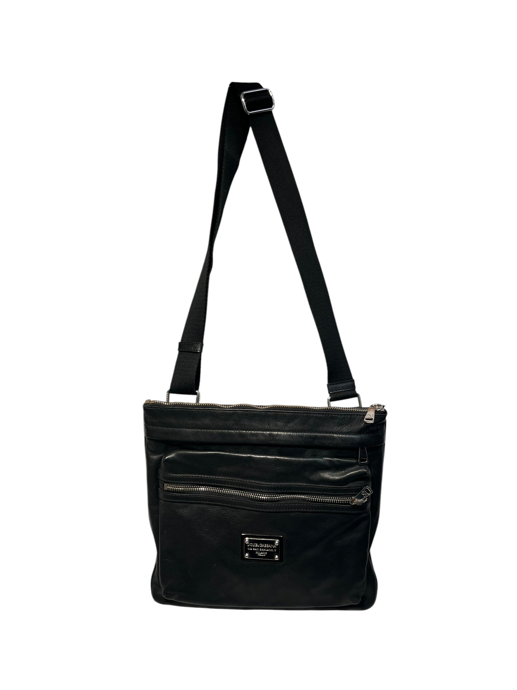 DOLCE&GABBANA/Cross Body Bag/Leather/BLK/ view 1