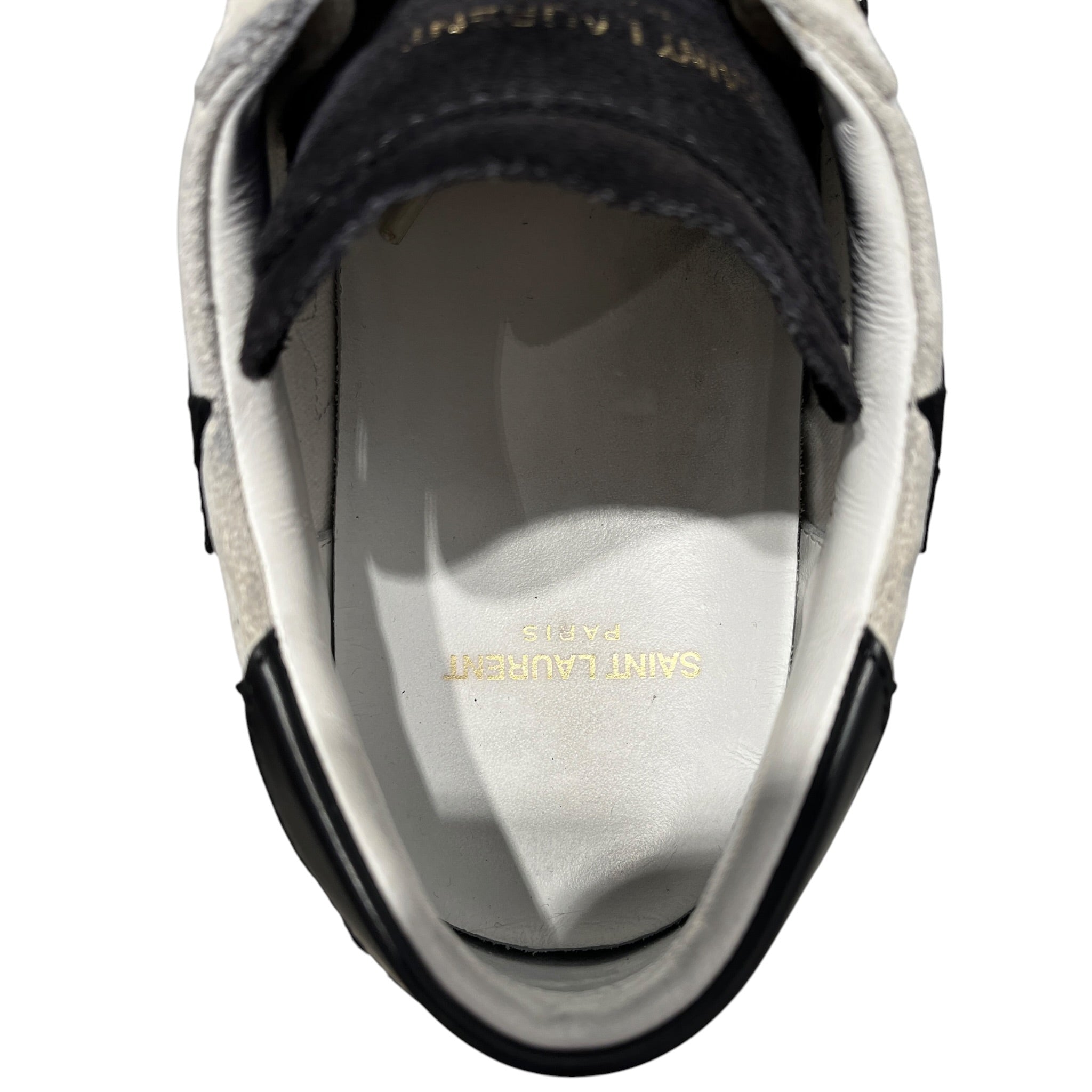 SAINT LAURENT/Low-Sneakers/US 8/All Over Print/Suede/WHT/BLK STARS/BLK HEEL view 3