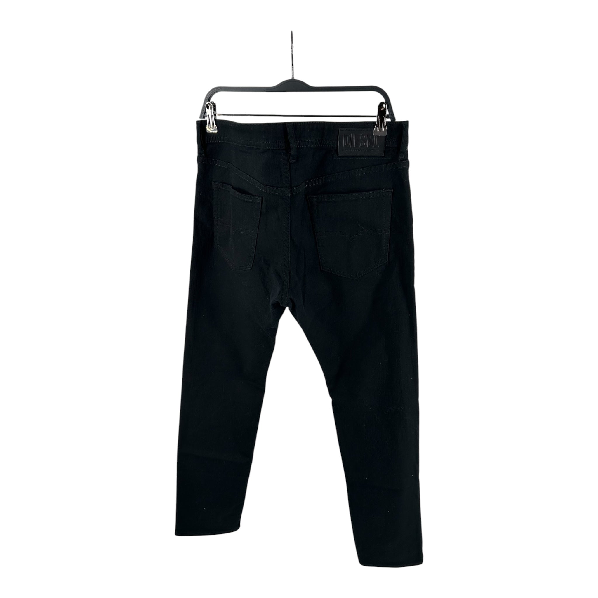 DIESEL/Straight Pants/32/Cotton/BLK/ view 2