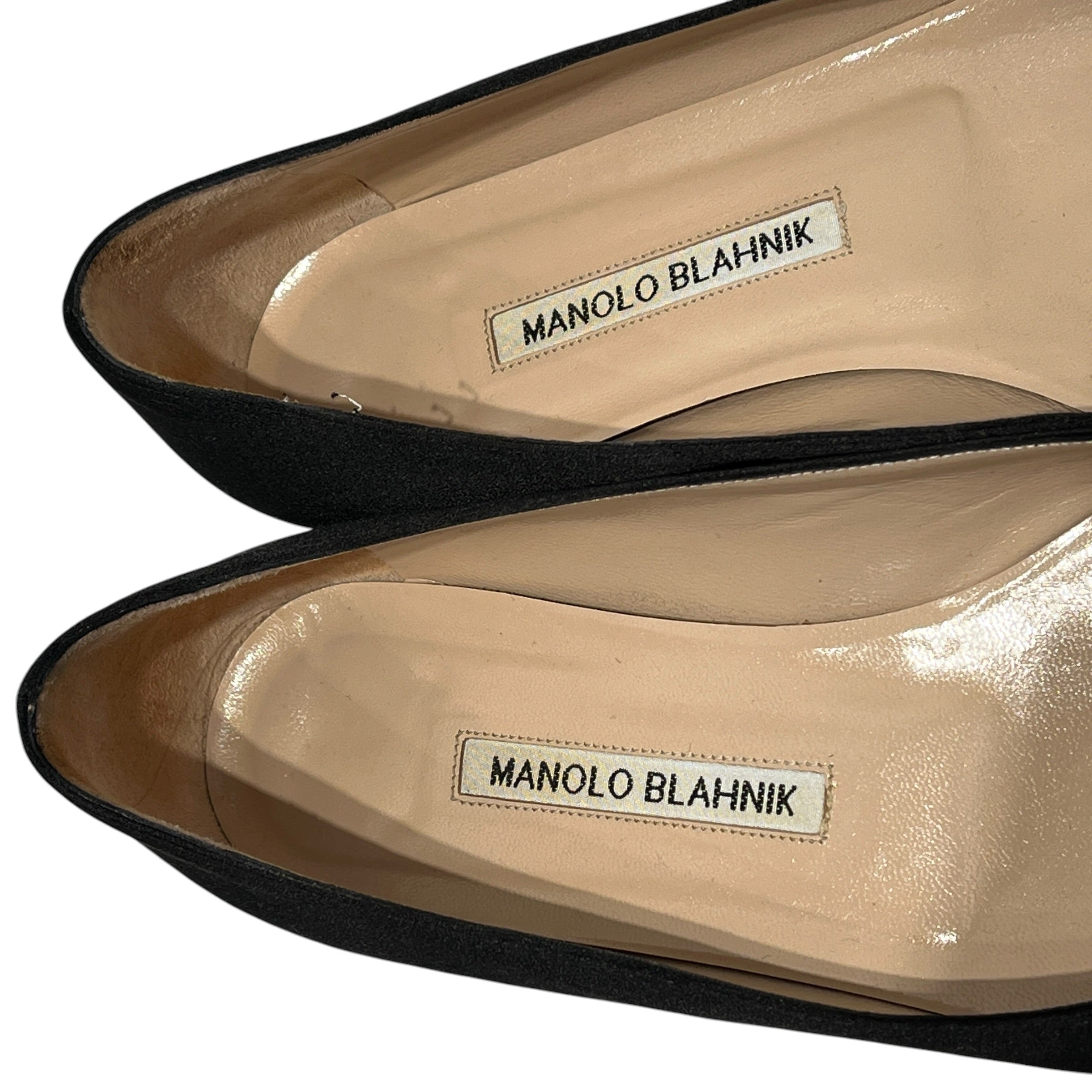 MANOLO BLAHNIK/Flat Shoes/EU 36.5/BLK/jewel flat view 11
