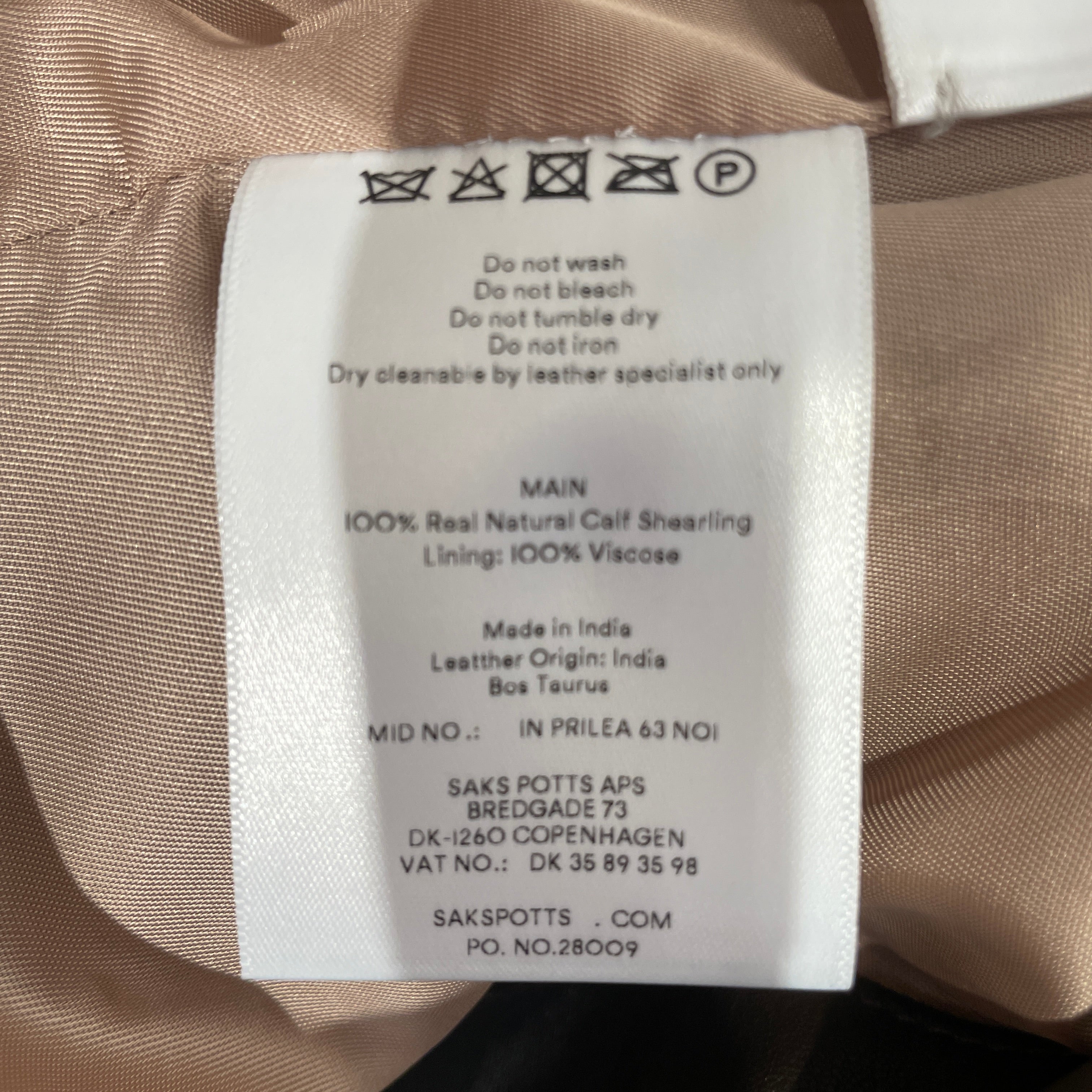 SAKS POTTS/Leather Jkt/M/Cowhide/WHT/Animal Pattern/COW PRINT view 4
