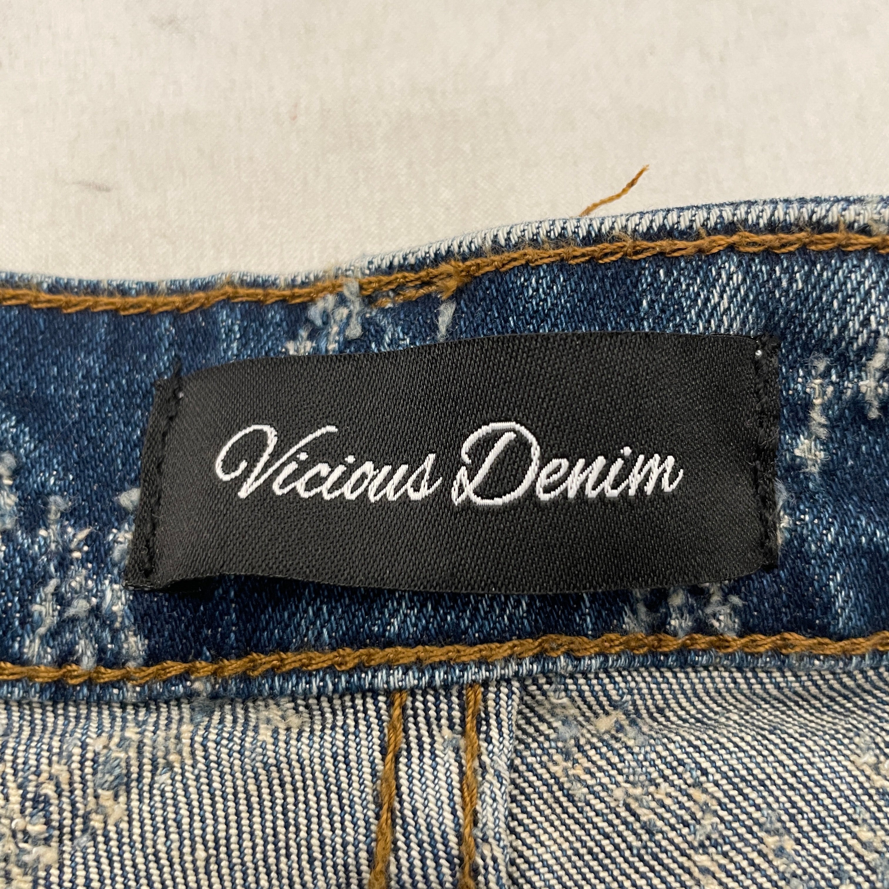 VICIOUS DENIM/Skinny Pants/34/Cotton/BLU/STUDDED view 3