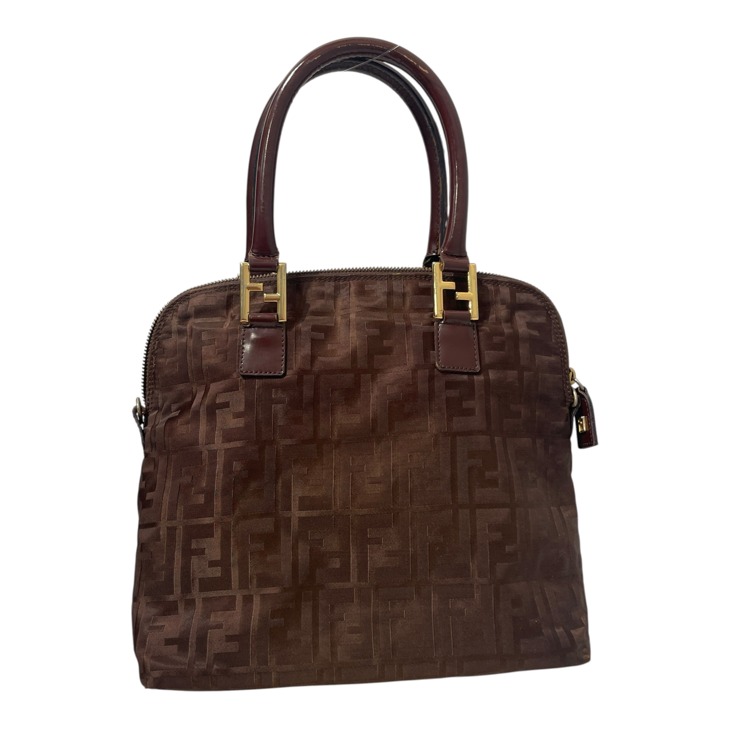 FENDI/Hand Bag/Monogram/Nylon/BRW/Zucca Canvas Bowler Satchel view 1