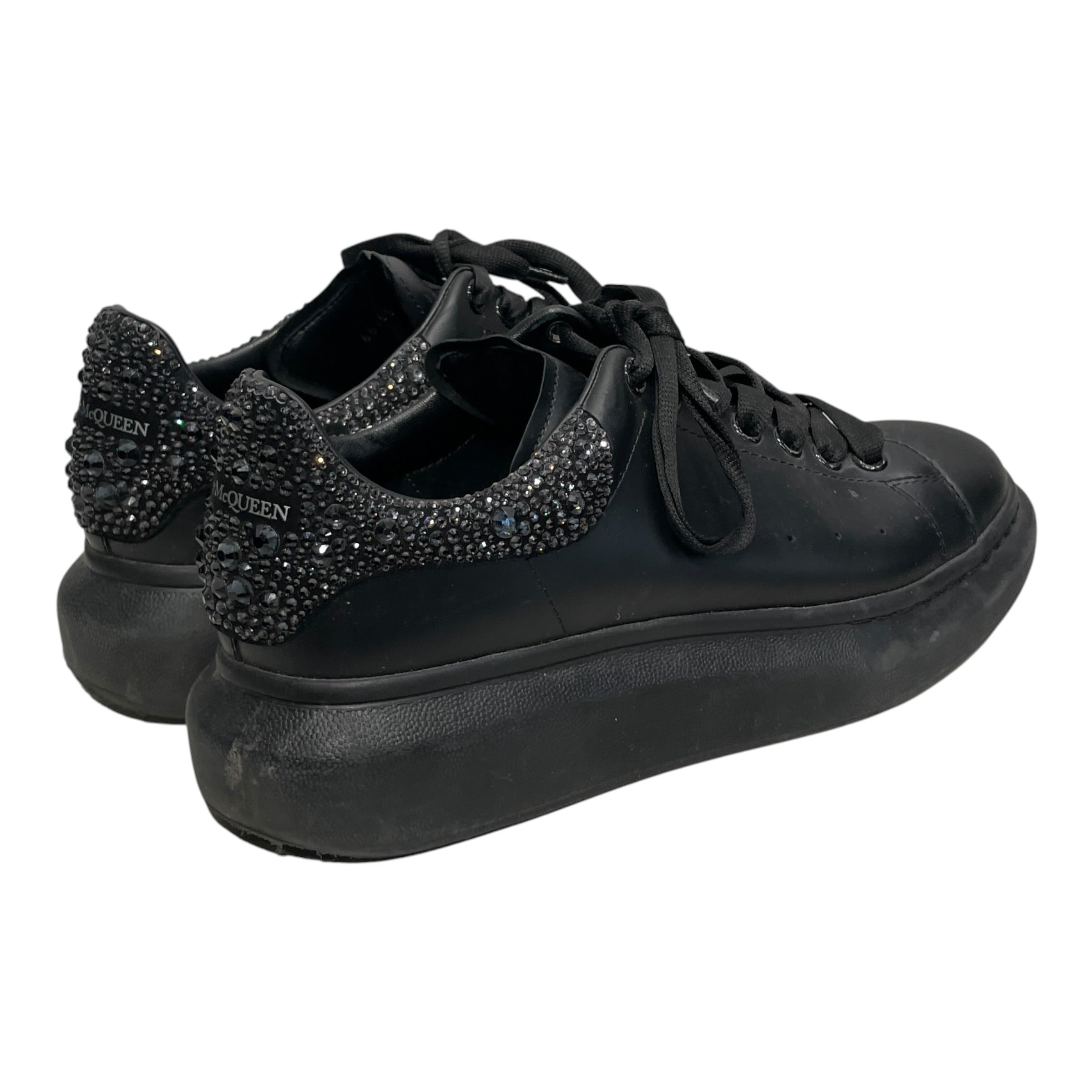 Alexander McQueen/Swarovski/Low-Sneakers/EU 43/Leather/BLK/FEW MISSING CRYSTALS view 2