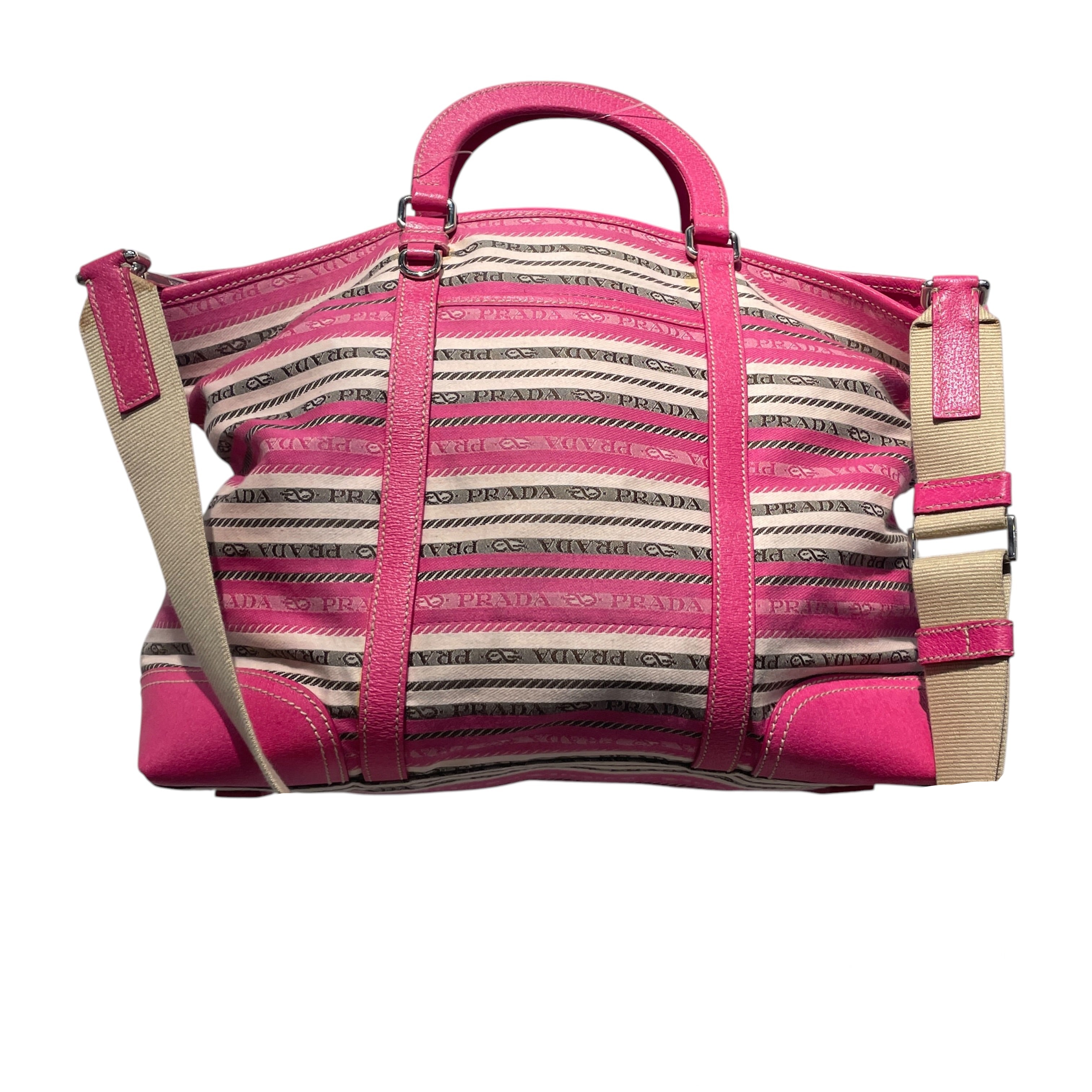PRADA/Tote Bag/Stripe/PNK/Striped Jacquard Tote view 2