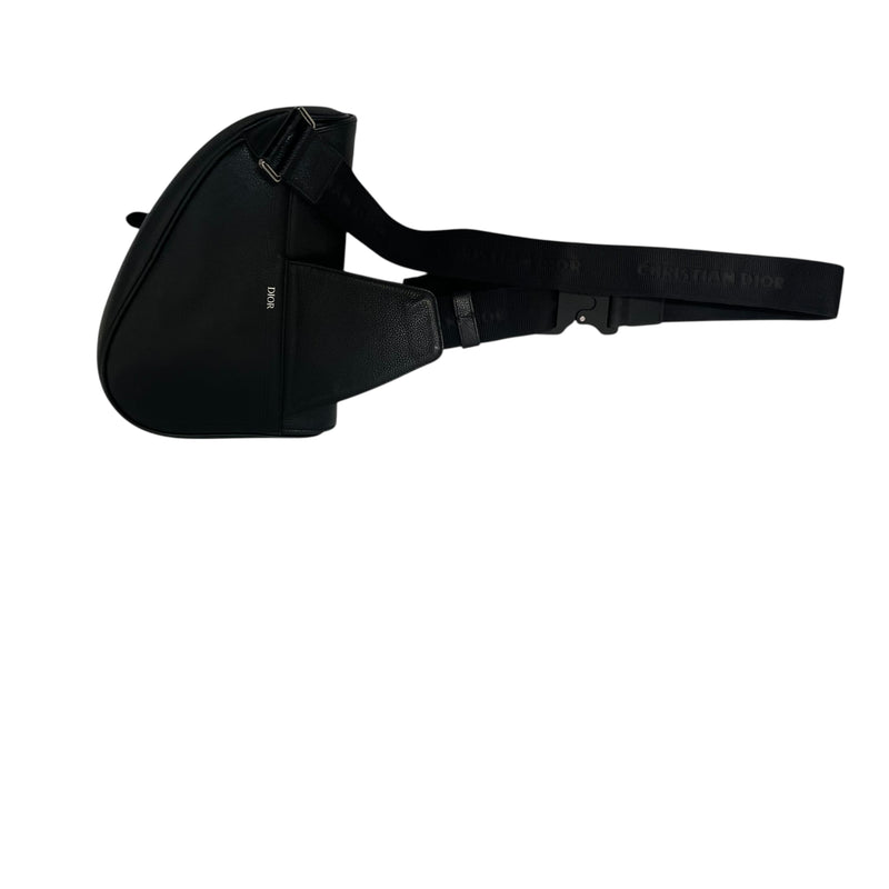 Christian Dior/STUSSY/Cross Body Bag/S/Leather/BLK/