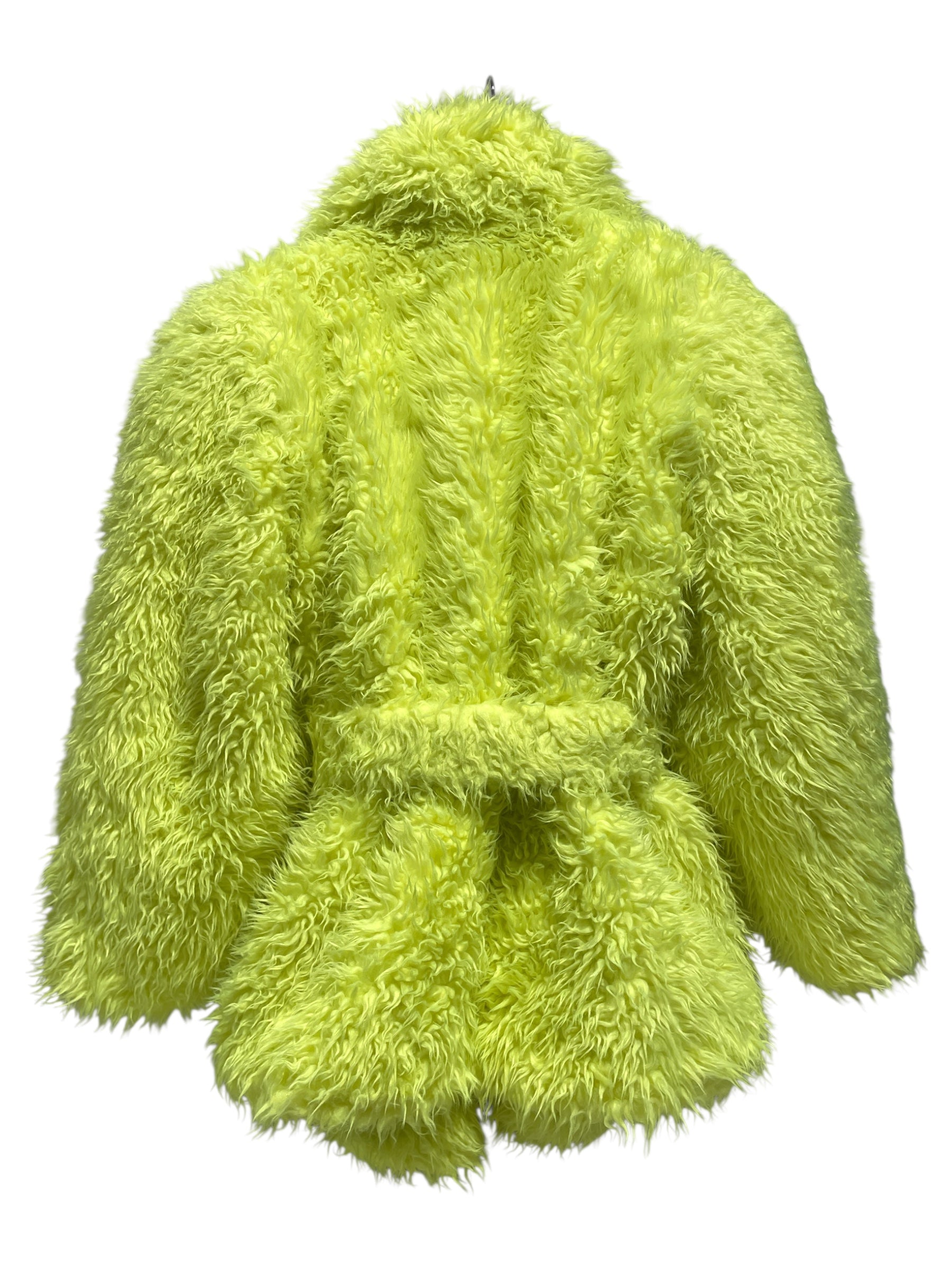 BALENCIAGA/Jacket/36/Cotton/GRN/faux fur neon teddy sleevecoat view 2