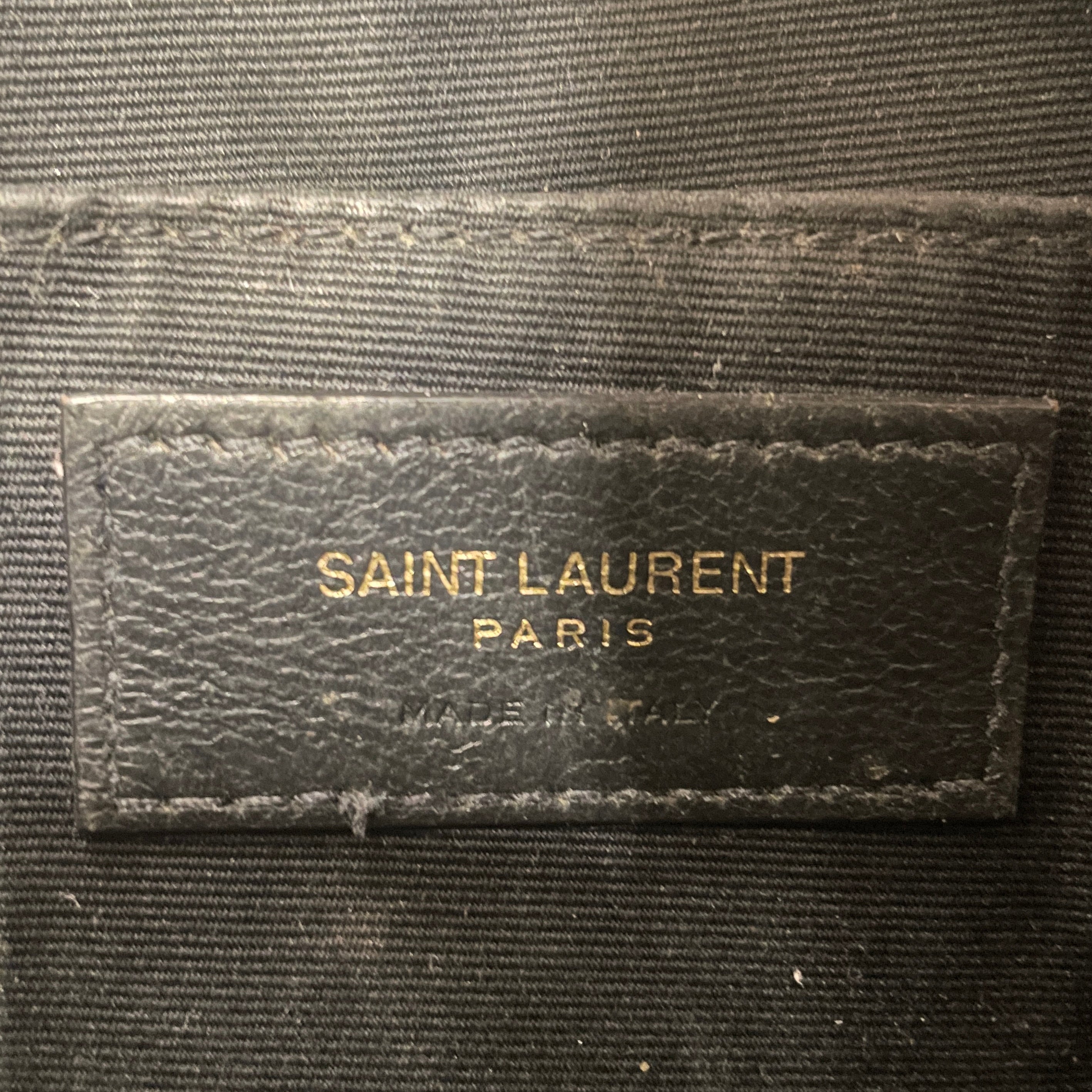 YVES SAINT LAURENT/Cross Body Bag/Stripe/Leather/GRY/CALFSKIN CAMERA BAG view 6