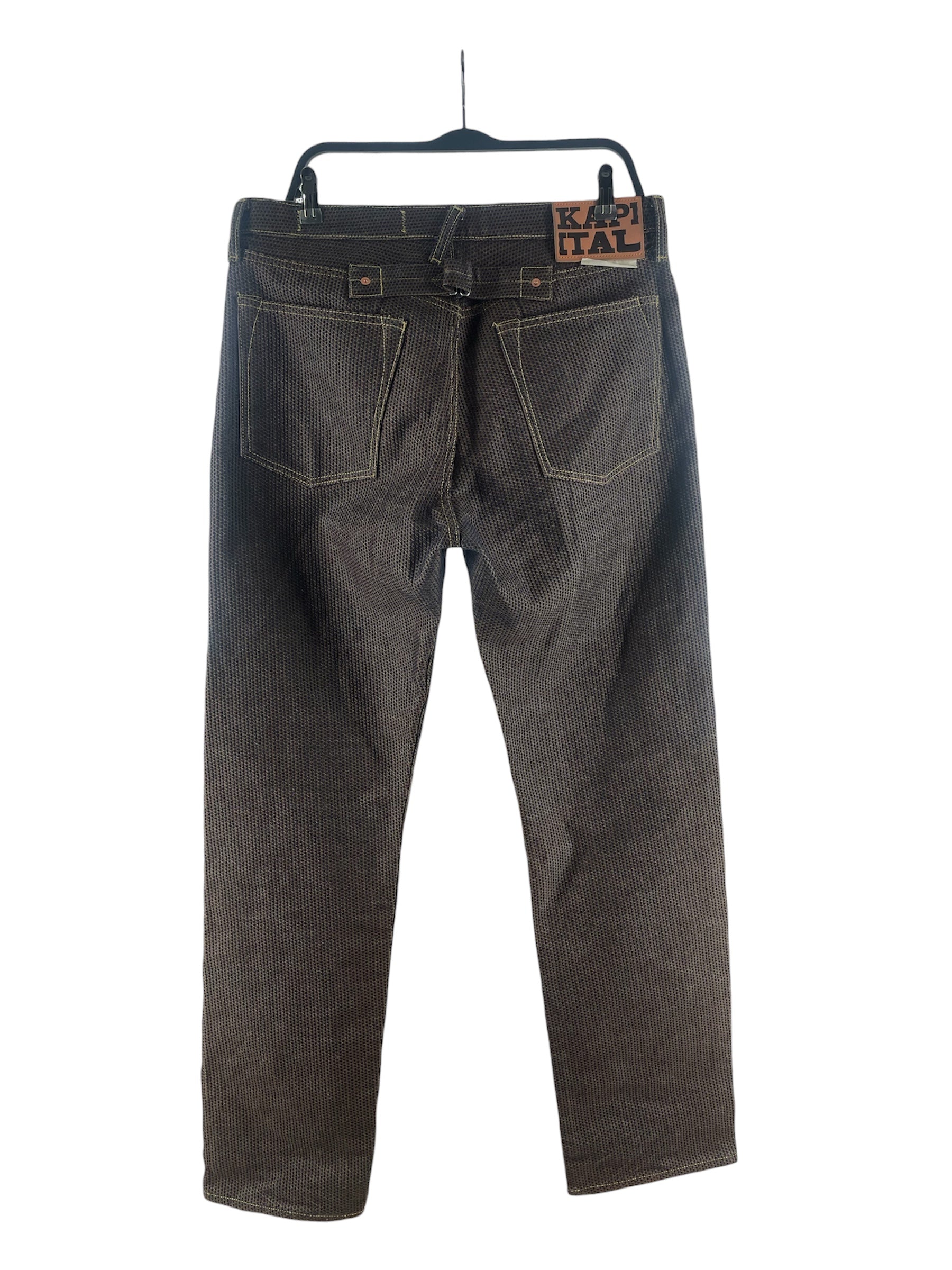 KAPITAL/Straight Pants/36/Denim/BRW/DOWN STITCH BORO view 2