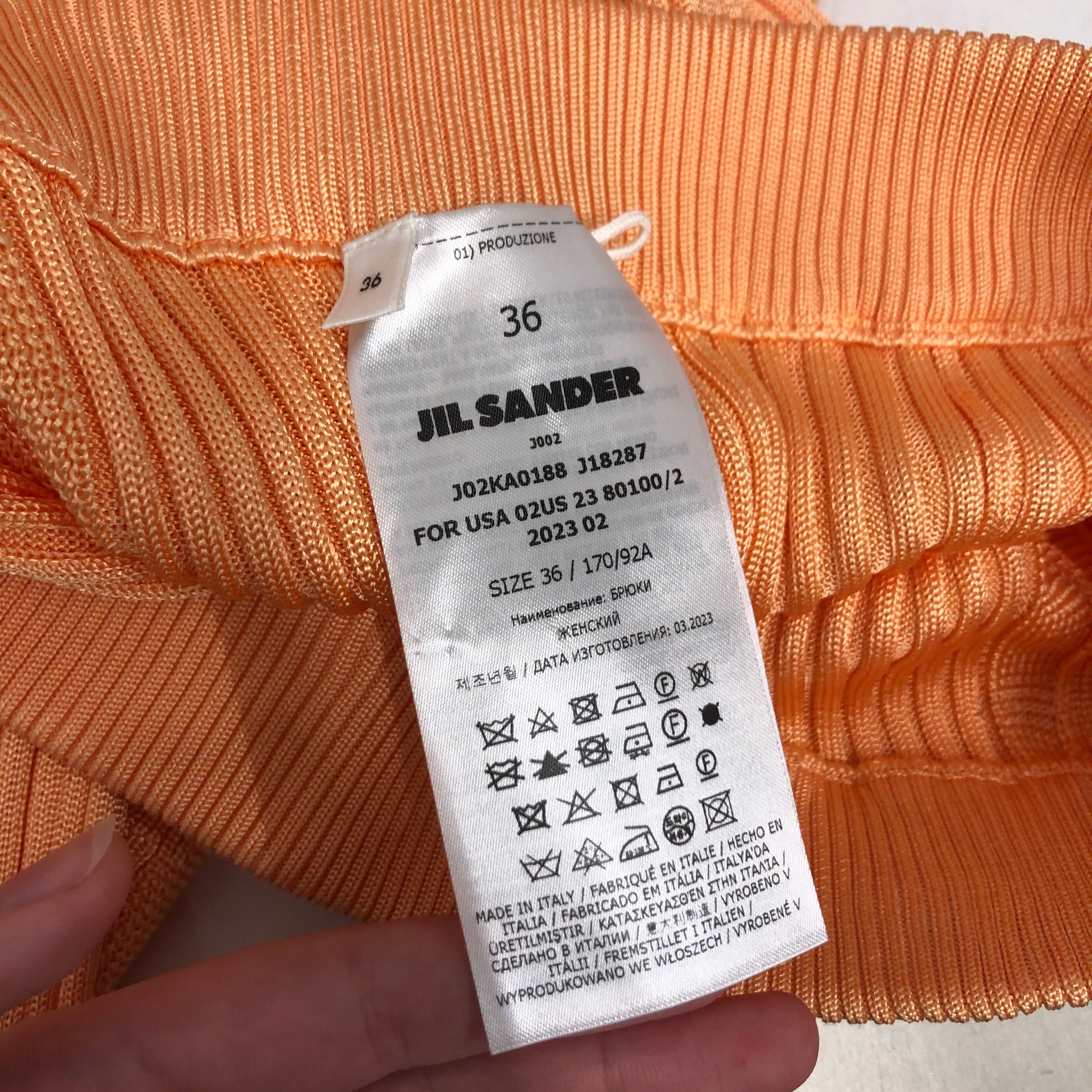 JIL SANDER/Bottoms/32/Rayon/GRN/Ribbed Knit Pant view 4