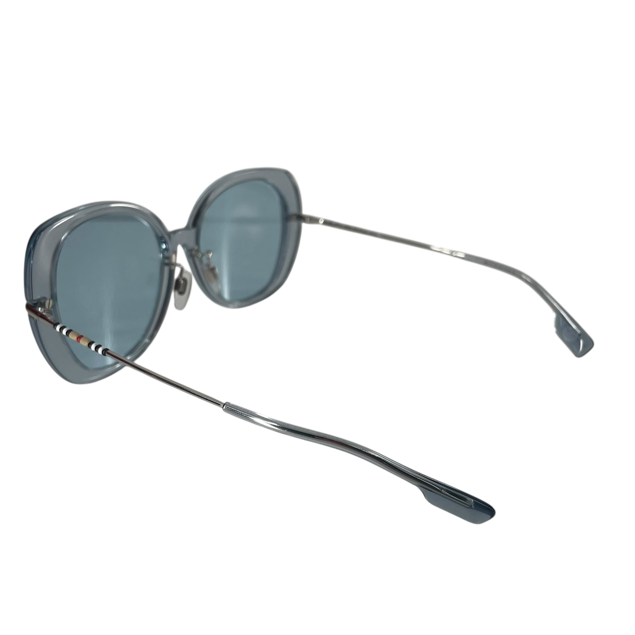 BURBERRY/Sunglasses/Plastic/BLU/CLEAR FRAME BEADS ON SIDE view 2