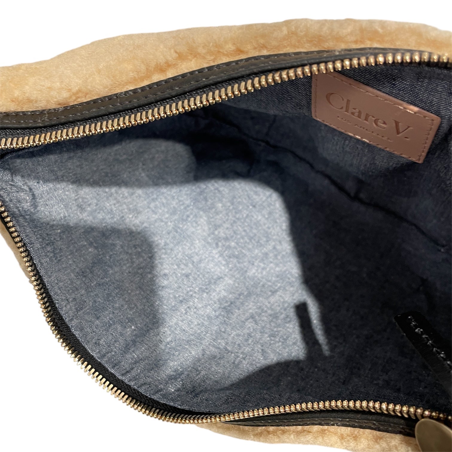 clare v/Bag/BRW/lune shearling bag view 4