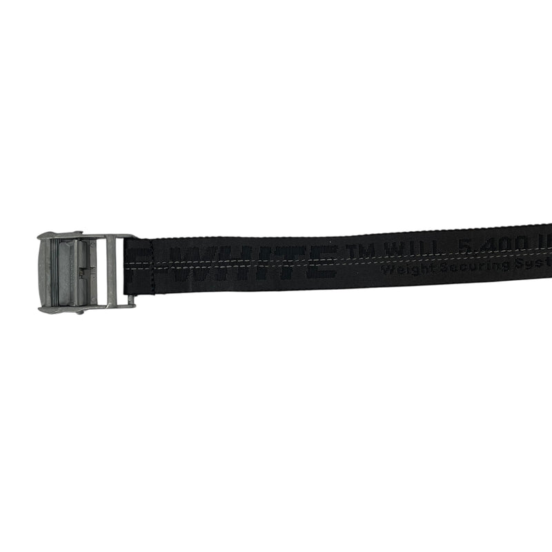 OFF-WHITE/Belt/Cotton/BLK/SILVER BUCKLE