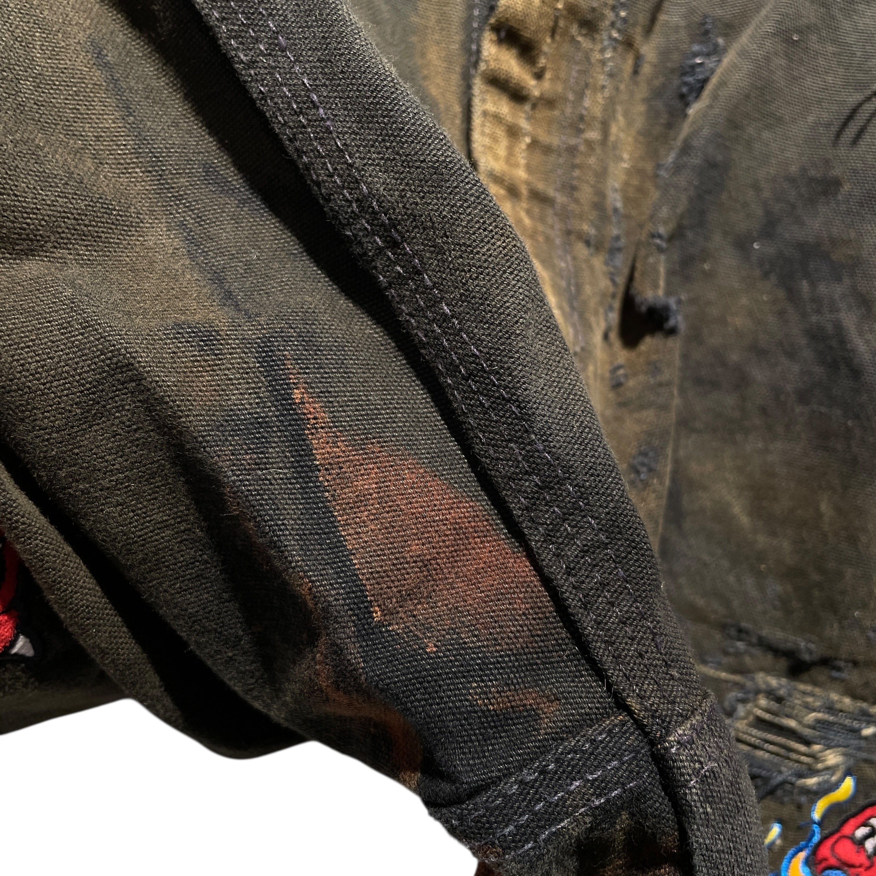 CHERRY FUKUOKA/Carhartt/Carpenter Pants/38/Cotton/BLK/All Over Print/ view 7