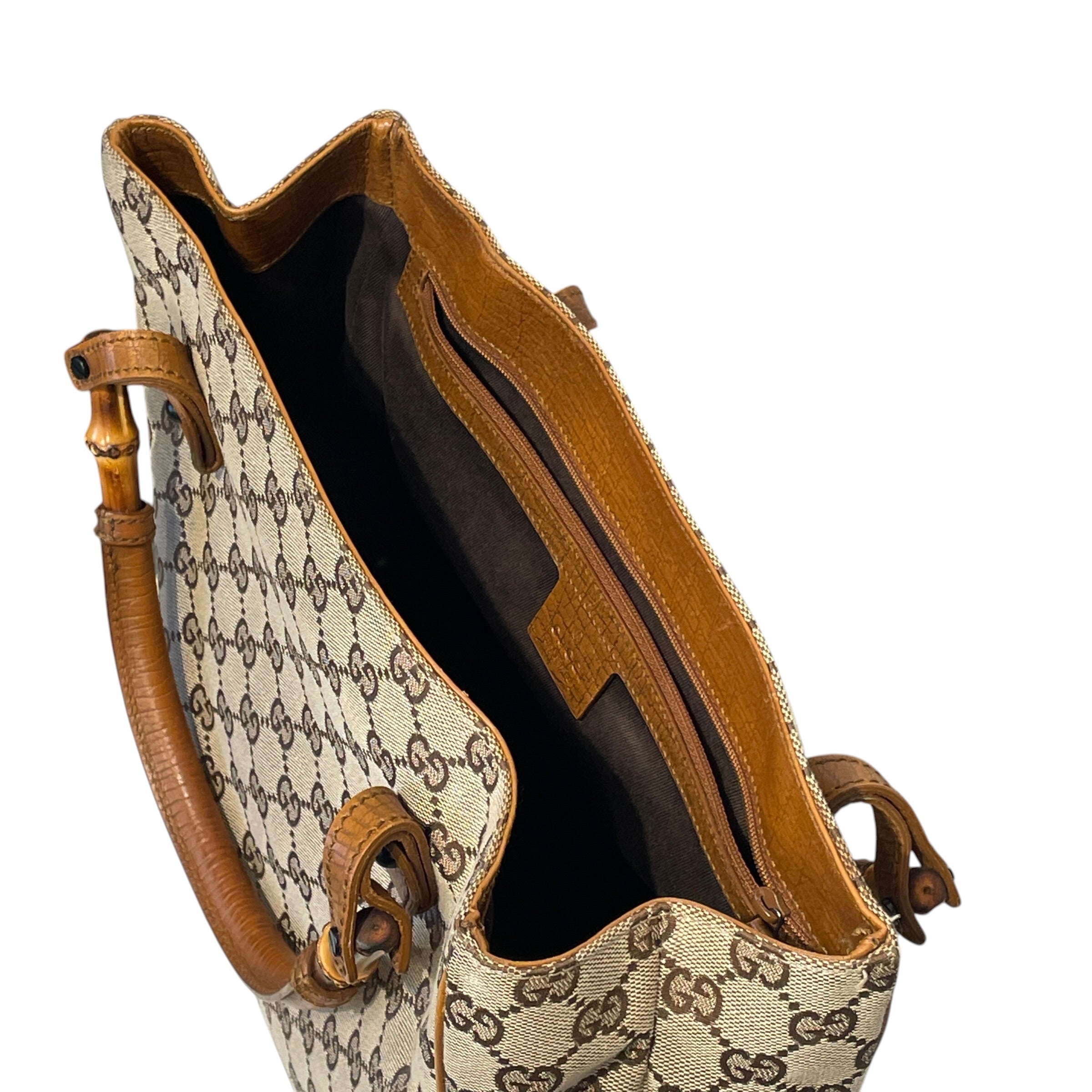 GUCCI/Tote Bag/Monogram/BEG/Bamboo Tote view 8