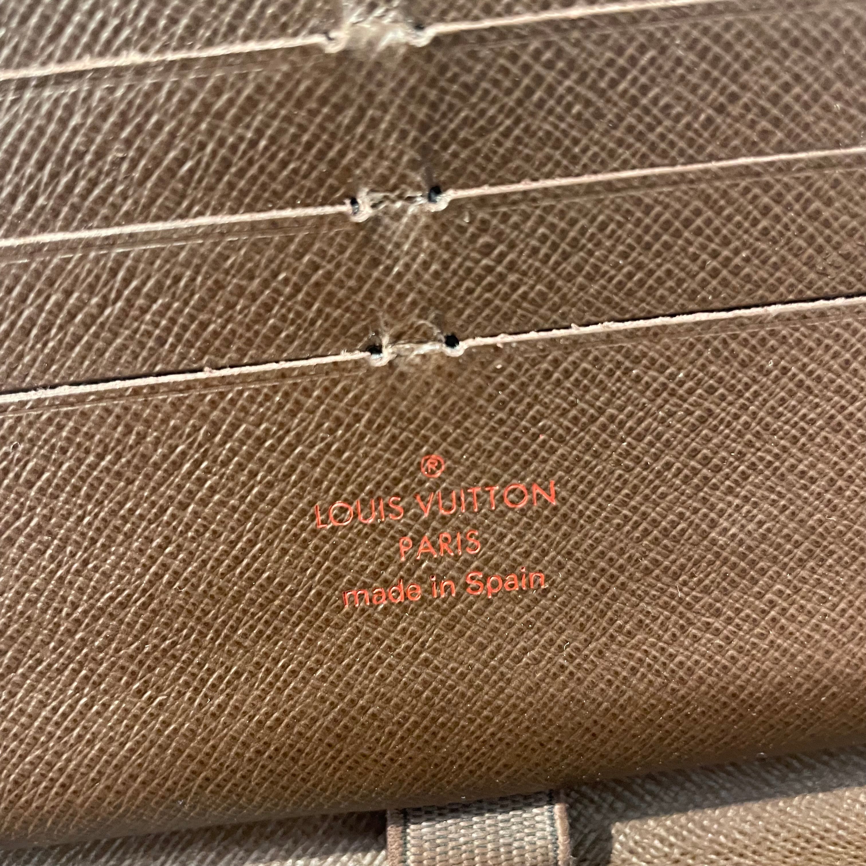 LOUIS VUITTON/Long Wallet/Plaid/BRW/DAMIER ZIP WALLET NEW view 3
