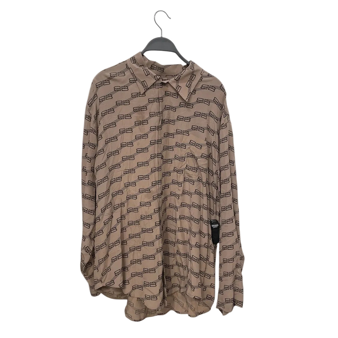 BALENCIAGA/LS Shirt/34/Cotton/BEG/All Over Print/beige monogram pj LS shirt view 1