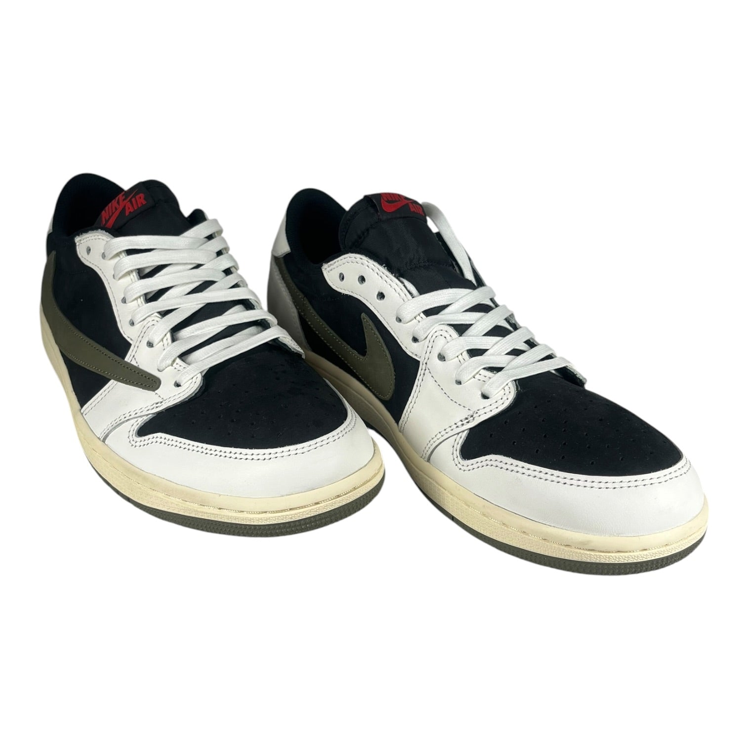 NIKE/TRAVIS SCOTT/Low-Sneakers/US 11/Suede/WHT/Travis Scott AJ1 Low Olive view 1