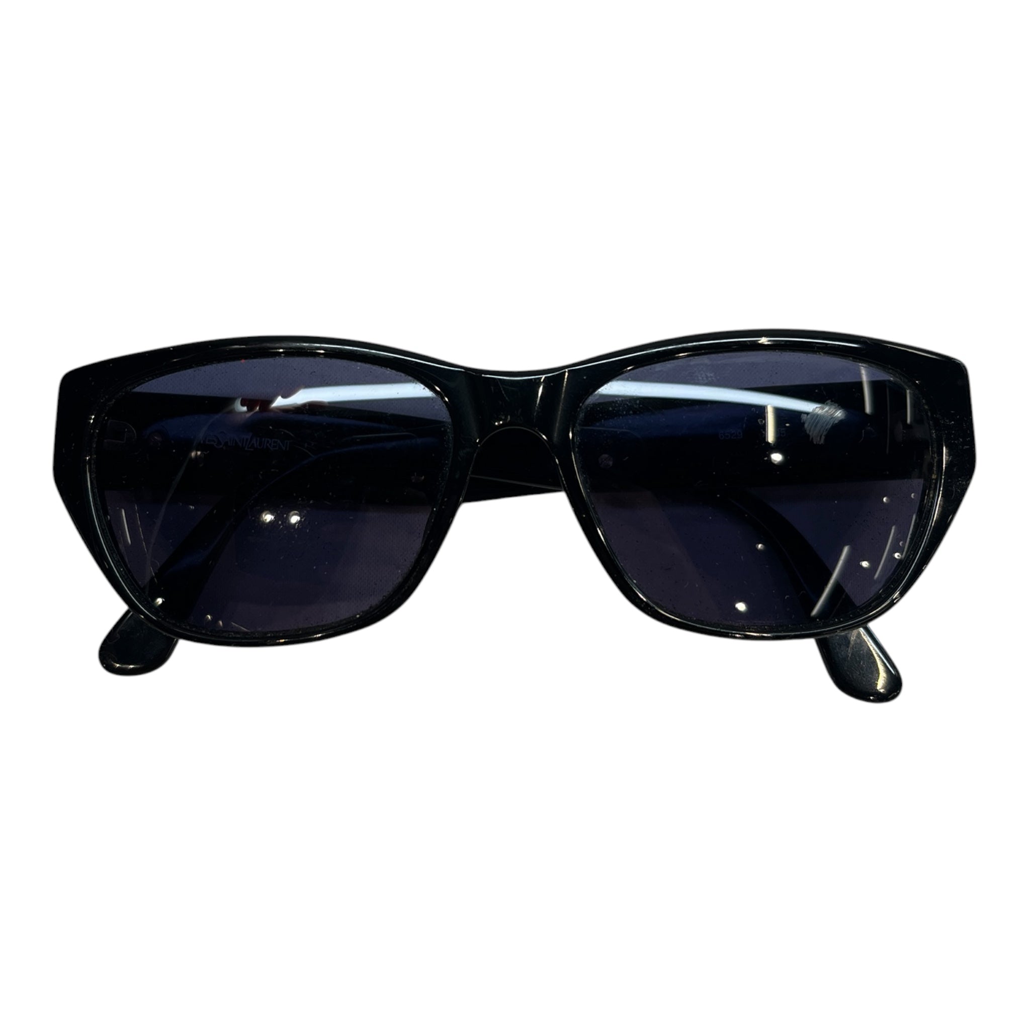 YVES SAINT LAURENT/Sunglasses/Plastic/BLK/GOLD HEARTS ON SIDE view 1