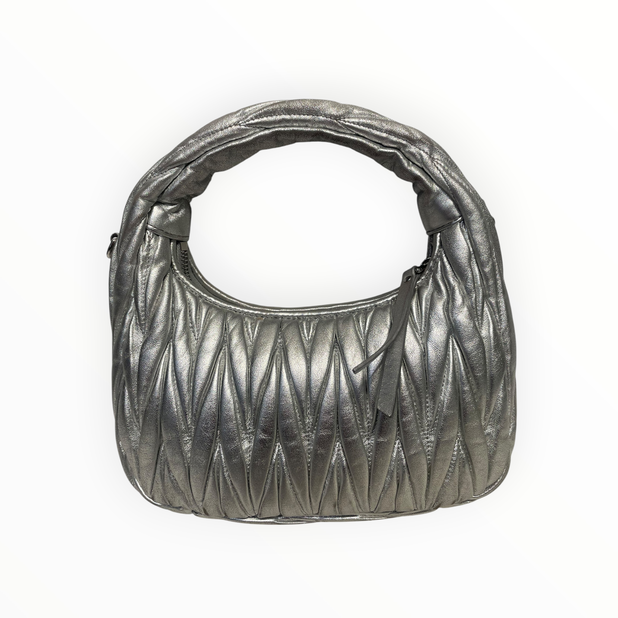 MIU MIU/Cross Body Bag/Leather/SLV/WANDER MATELASSE NAPPA HOBO BA view 2