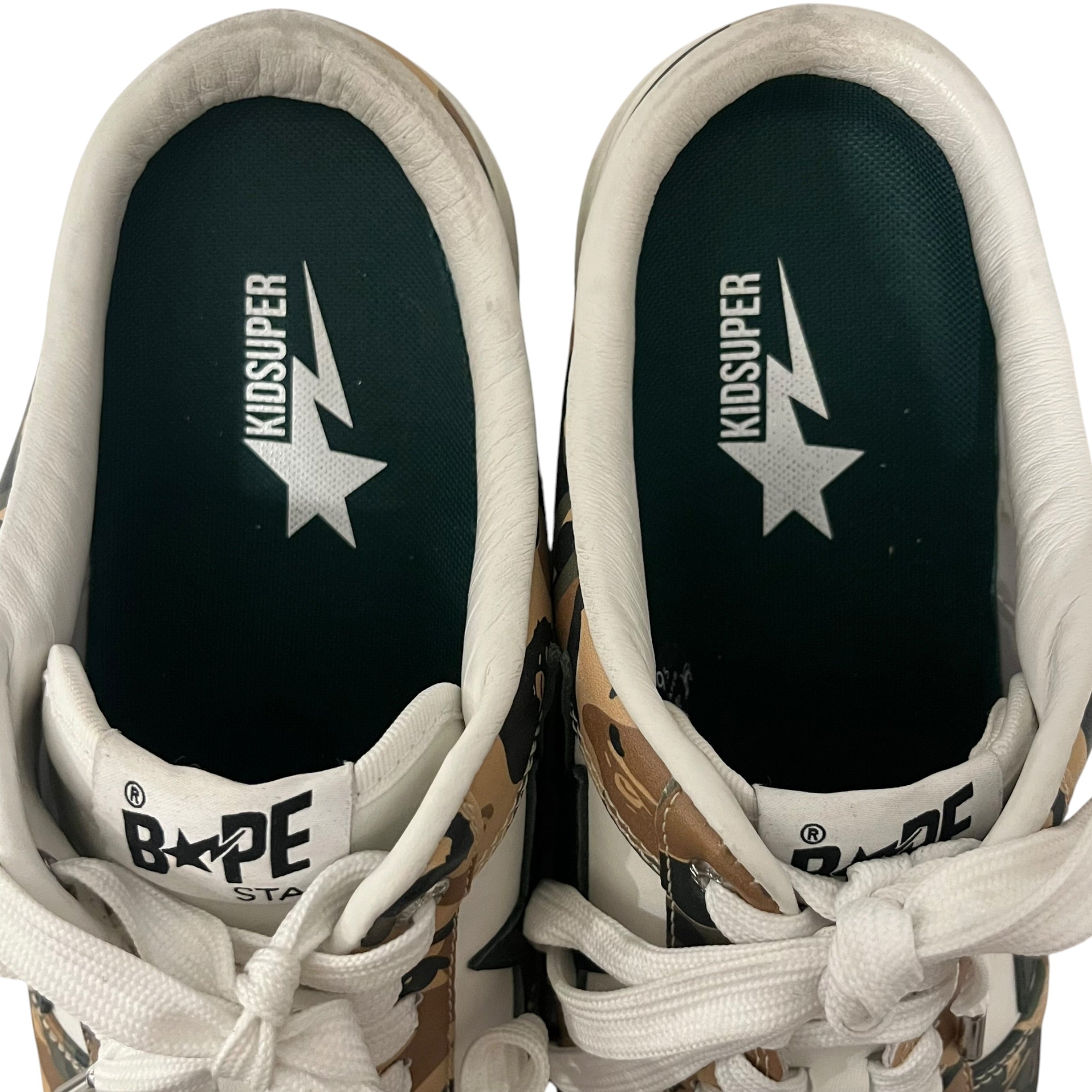 A BATHING APE/Low-Sneakers/US 9.5/WHT/kid super view 4