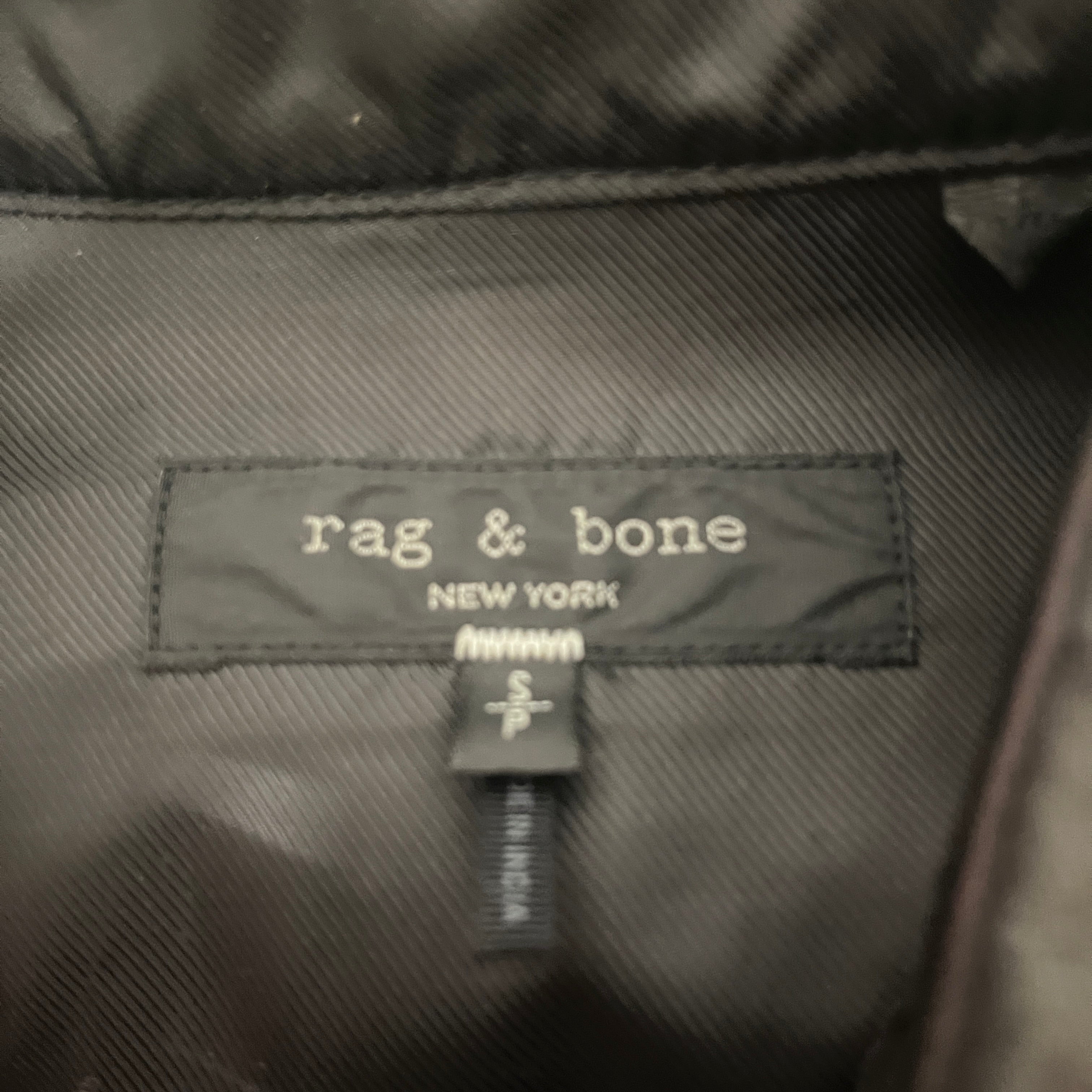 rag & bone/Leather Jkt/S/Sheepskin/BLK/LEATHER BUTTON UP view 3