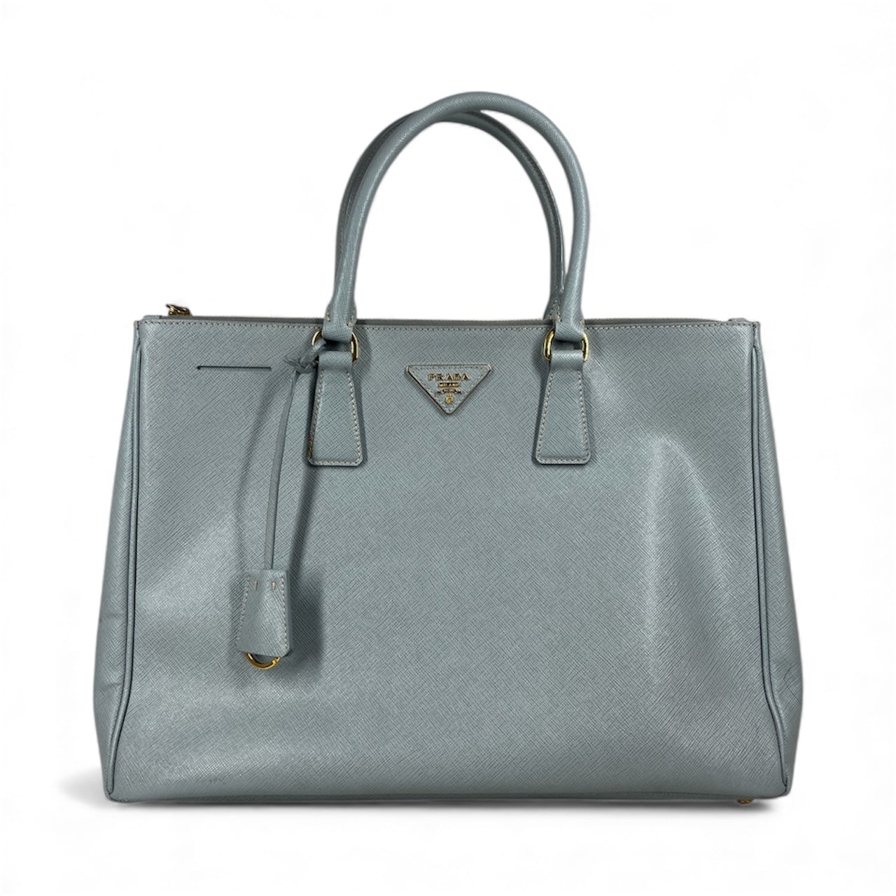 PRADA/Hand Bag/Leather/BLU/64 view 1