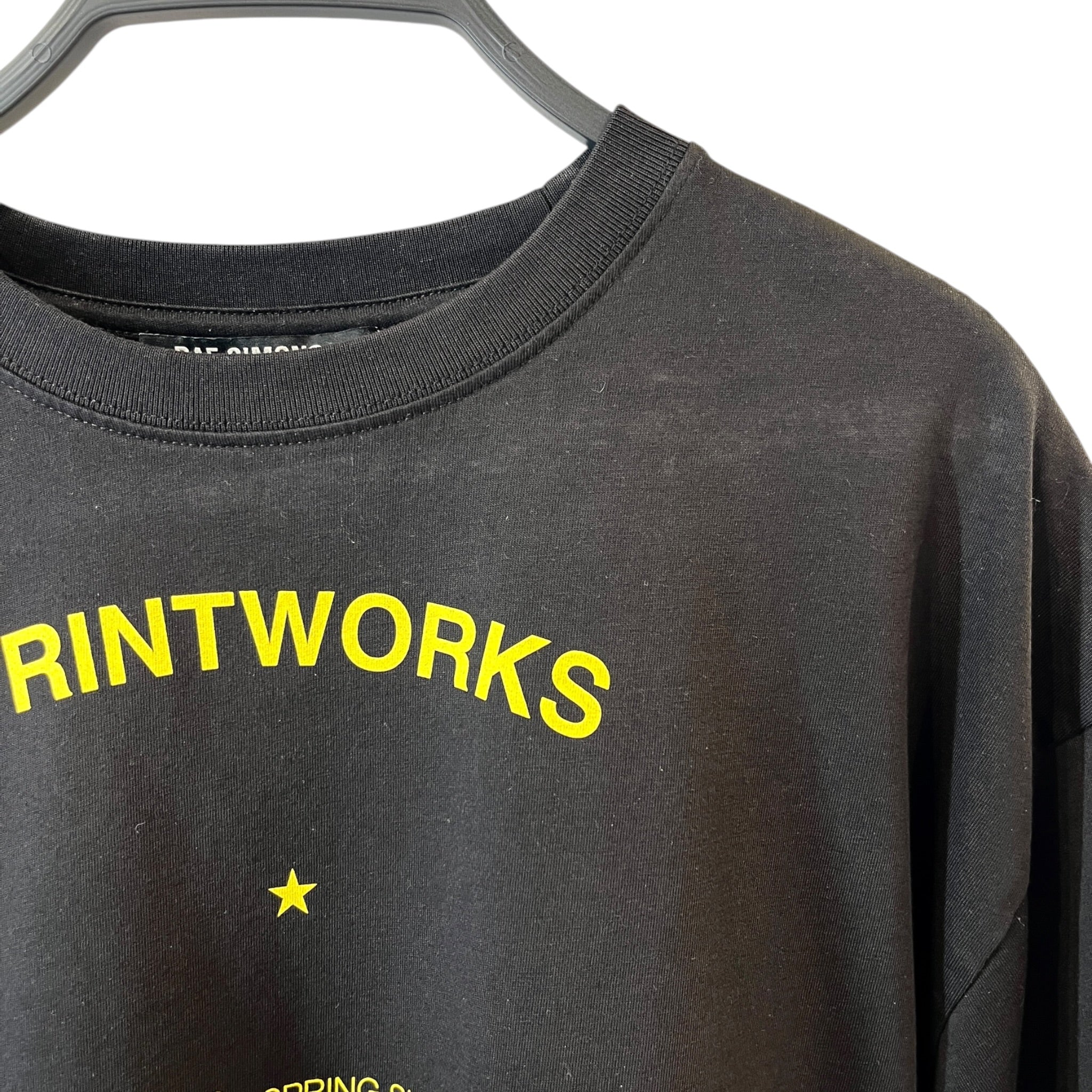 RAF SIMONS/T-Shirt/S/Graphic/Cotton/BLK/YELLOW PRINTWORKS TOUR view 5