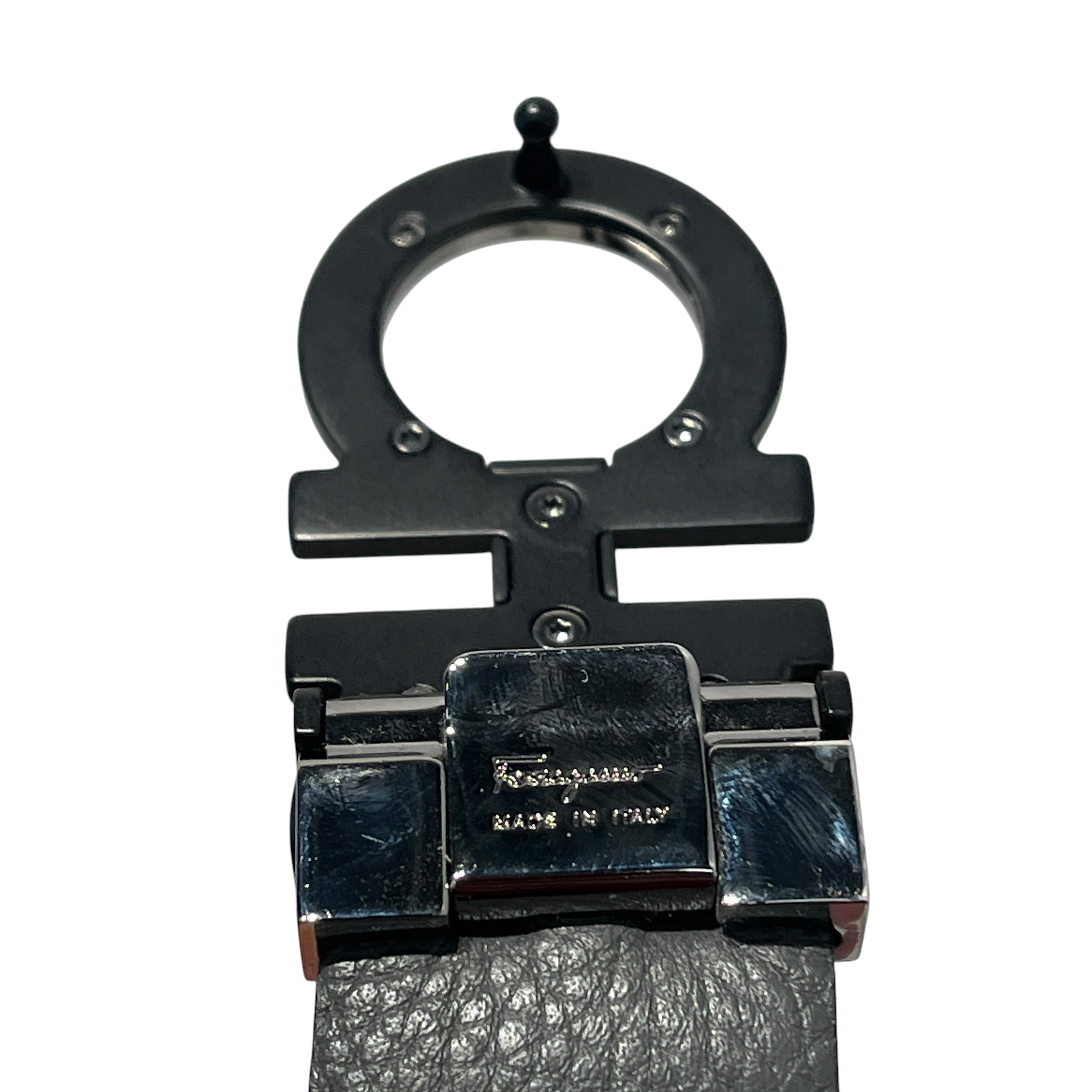 Salvatore Ferragamo/Belt/Leather/BLK/M's/PEBBLED LEATHER/GUNMETAL BUCKL view 10