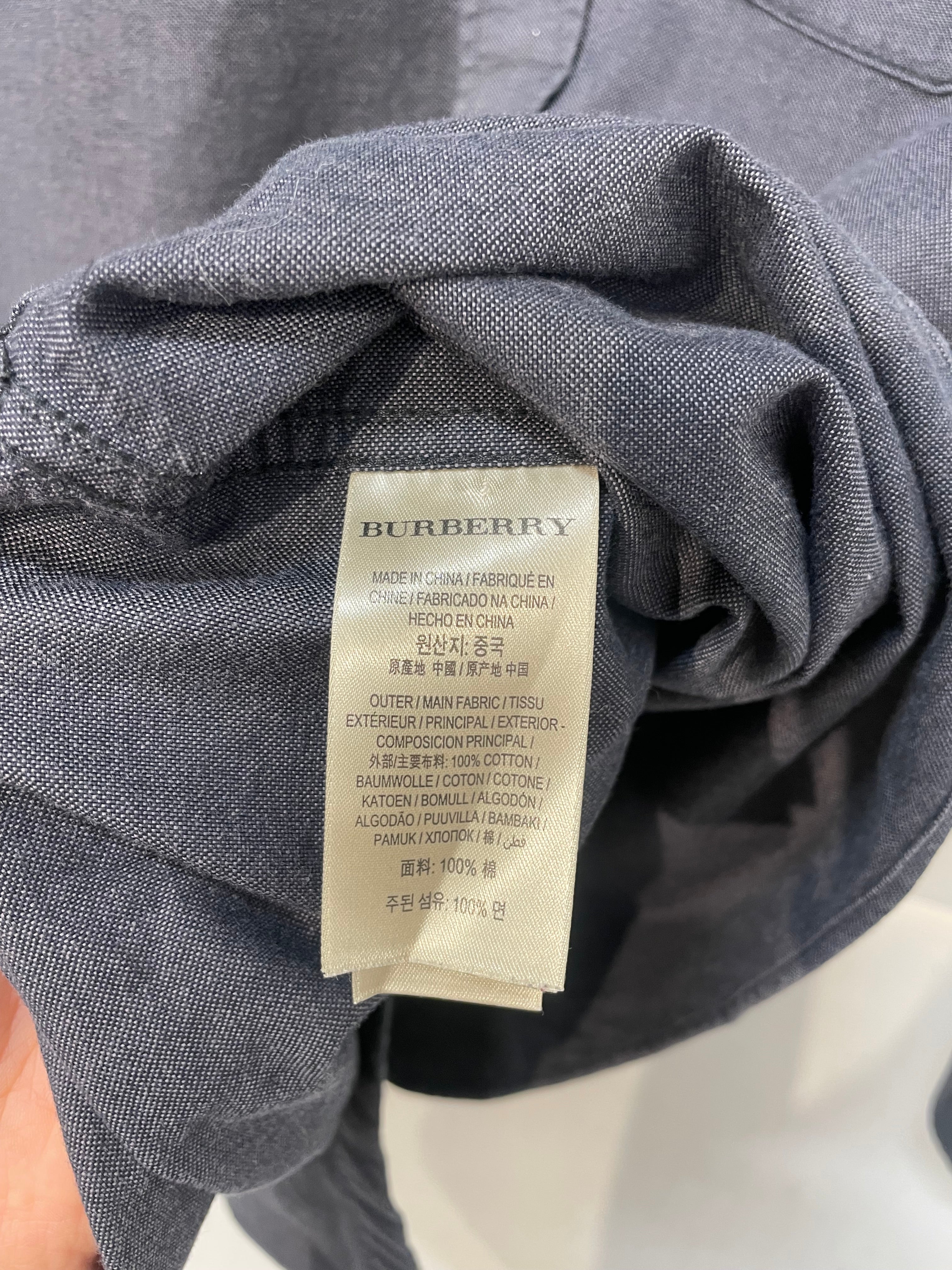 BURBERRY BRIT/LS Shirt/S/Cotton/GRY/button down view 4