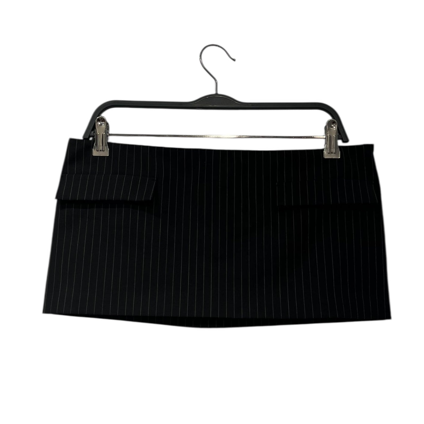 MOWALOLA/Skirt/M/Stripe/Cotton/BLK/Mini Length/MOPS23 striped skirt view 1