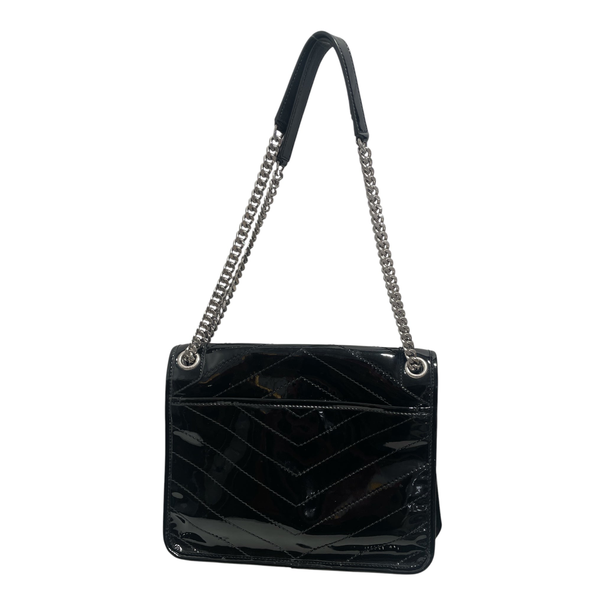 YVES SAINT LAURENT/Cross Body Bag/Leather/BLK/niki baby shoulder bag view 2