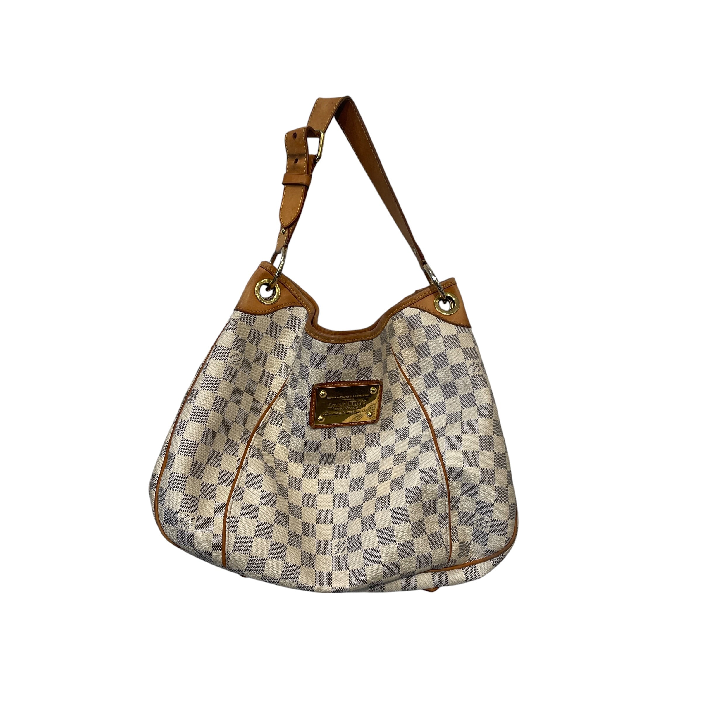 LOUIS VUITTON/Bag/Gingham Check/CRM/DAMIER AZUR GALLERIA PM view 1