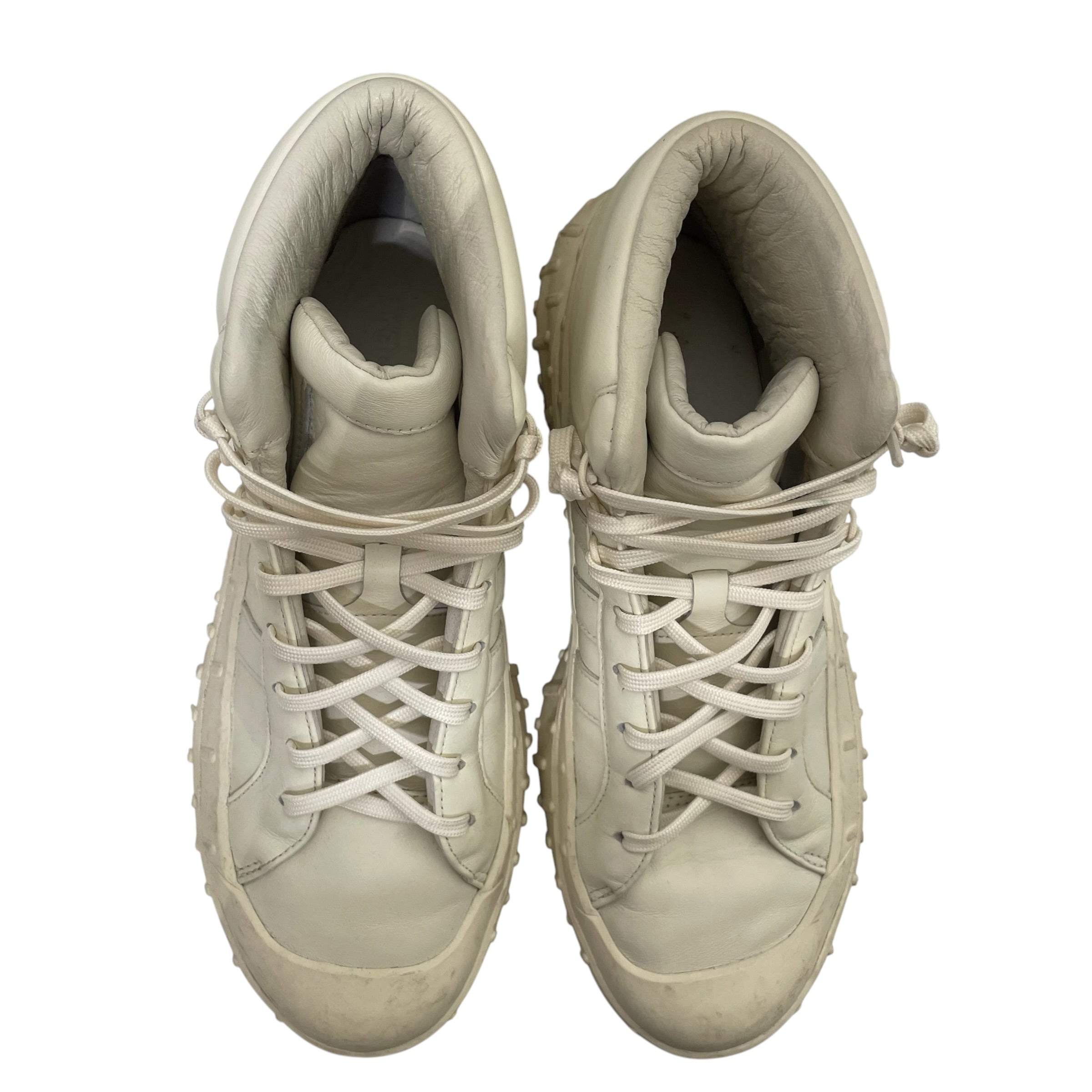 Y-3/adidas/Hi-Sneakers/US 9/Cotton/WHT/GR.1P , Embedded Y-3 logo view 4