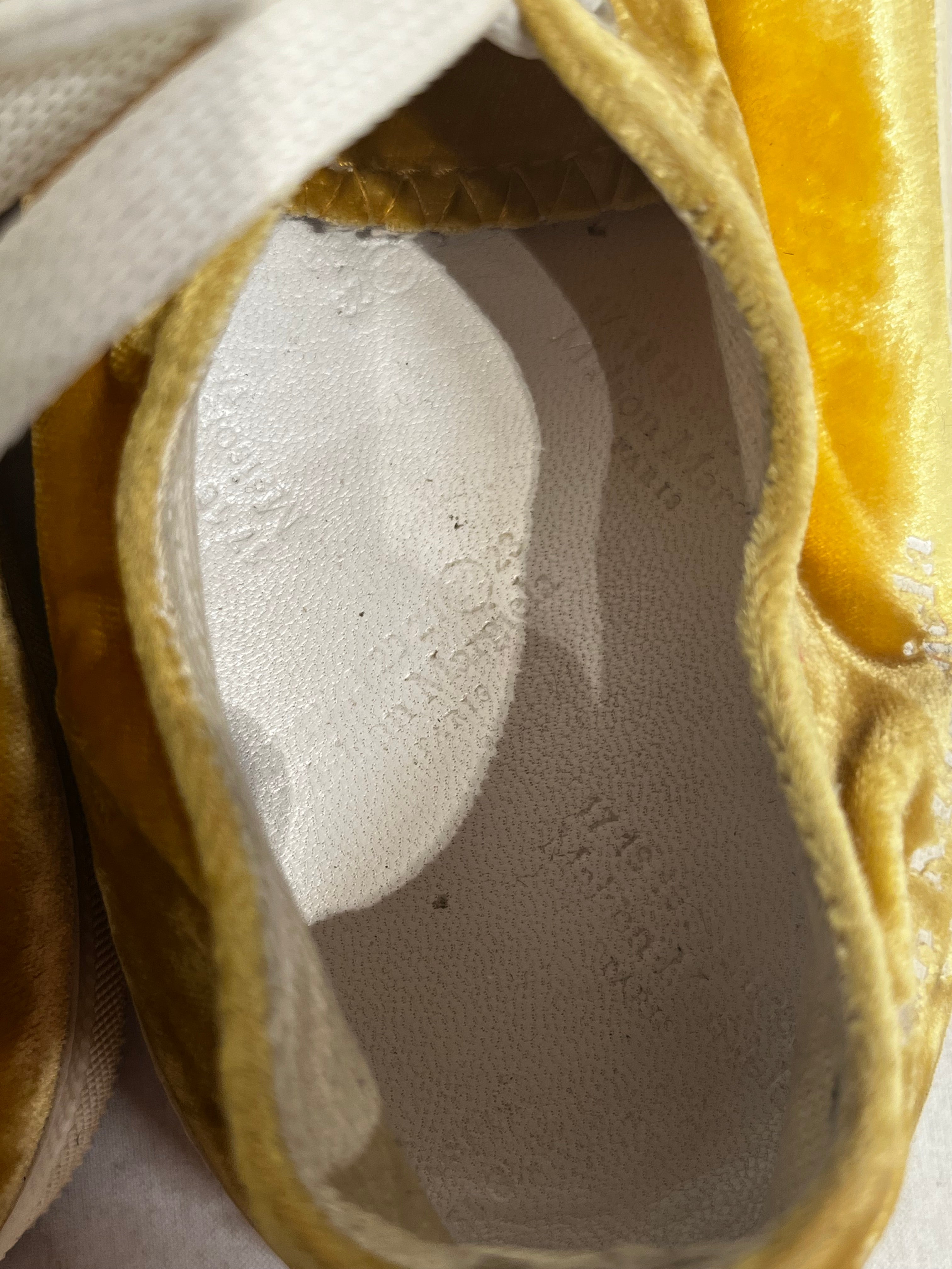 Maison Margiela/Low-Sneakers/US 7/Velour/YEL/MAISON MARGIELA VELOUR SHOES view 3