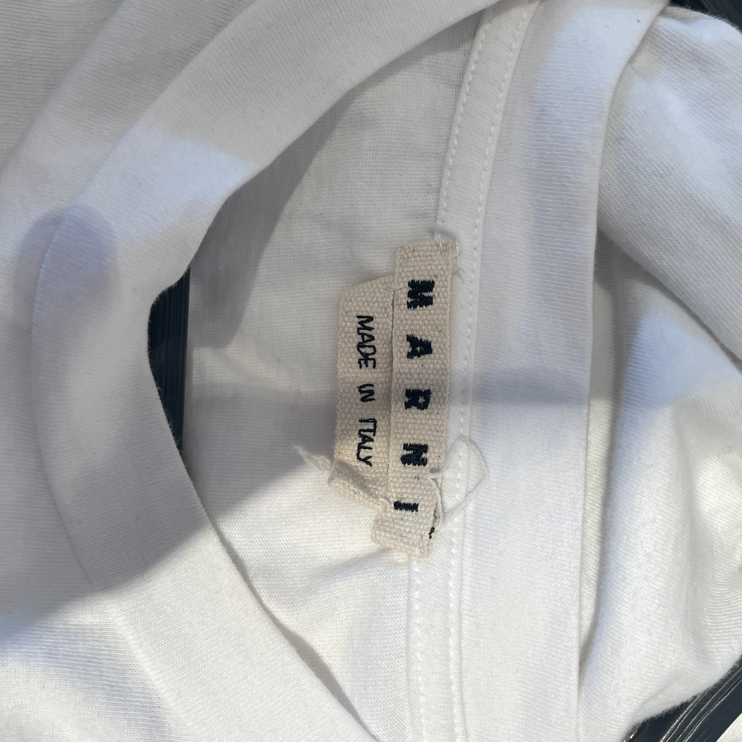 MARNI/T-Shirt/L/Cotton/WHT/Hand-Painted Flower view 3
