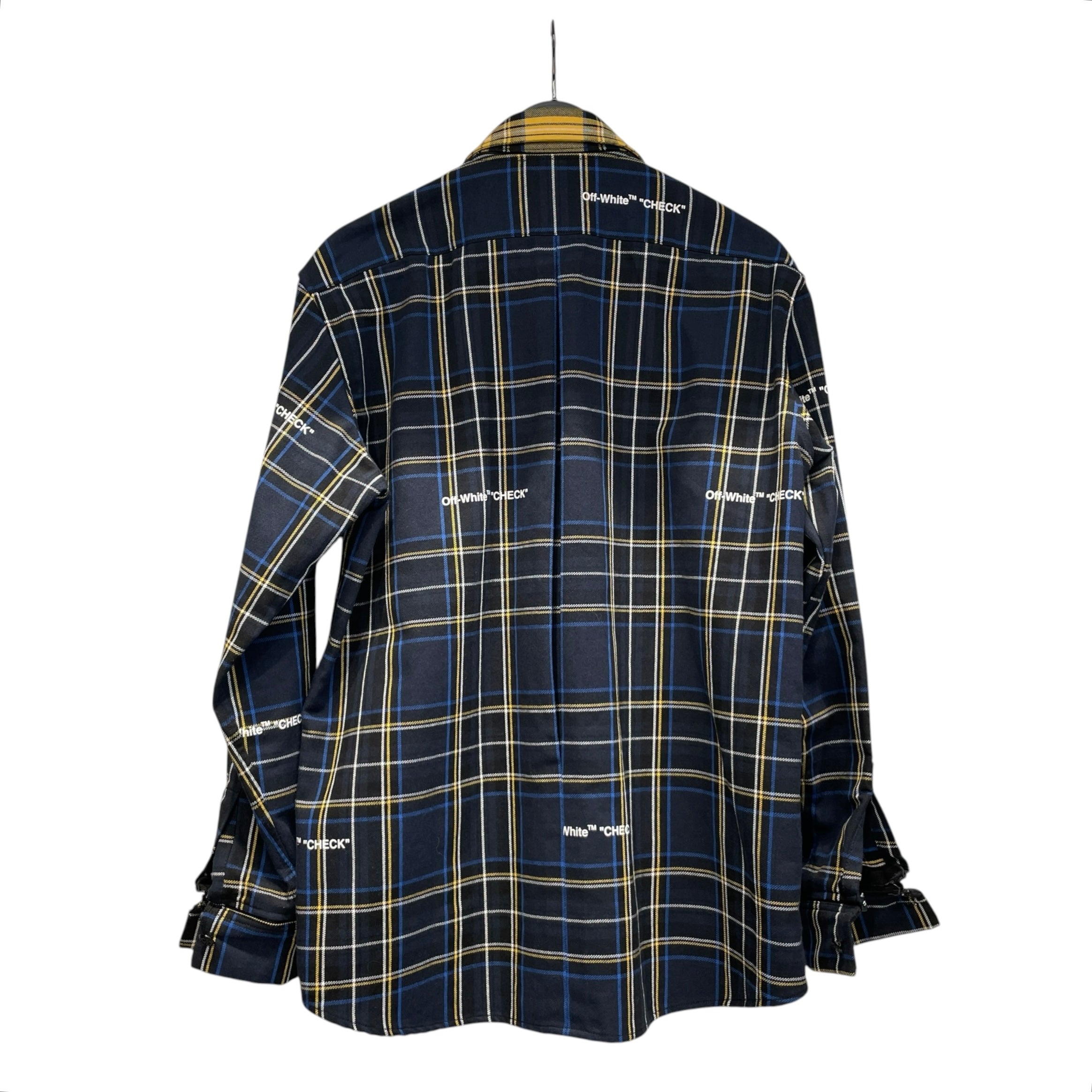 OFF-WHITE/Flannel Shirt/M/Cotton/BLU/Plaid/OFF WHITE ZIP FLANNEL view 2