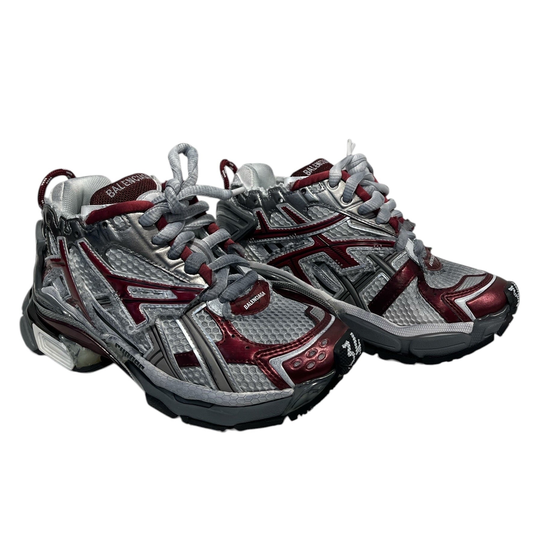 BALENCIAGA/Hi-Sneakers/EU 34/GRY/GREY AND MAROON  RUNNERS view 1
