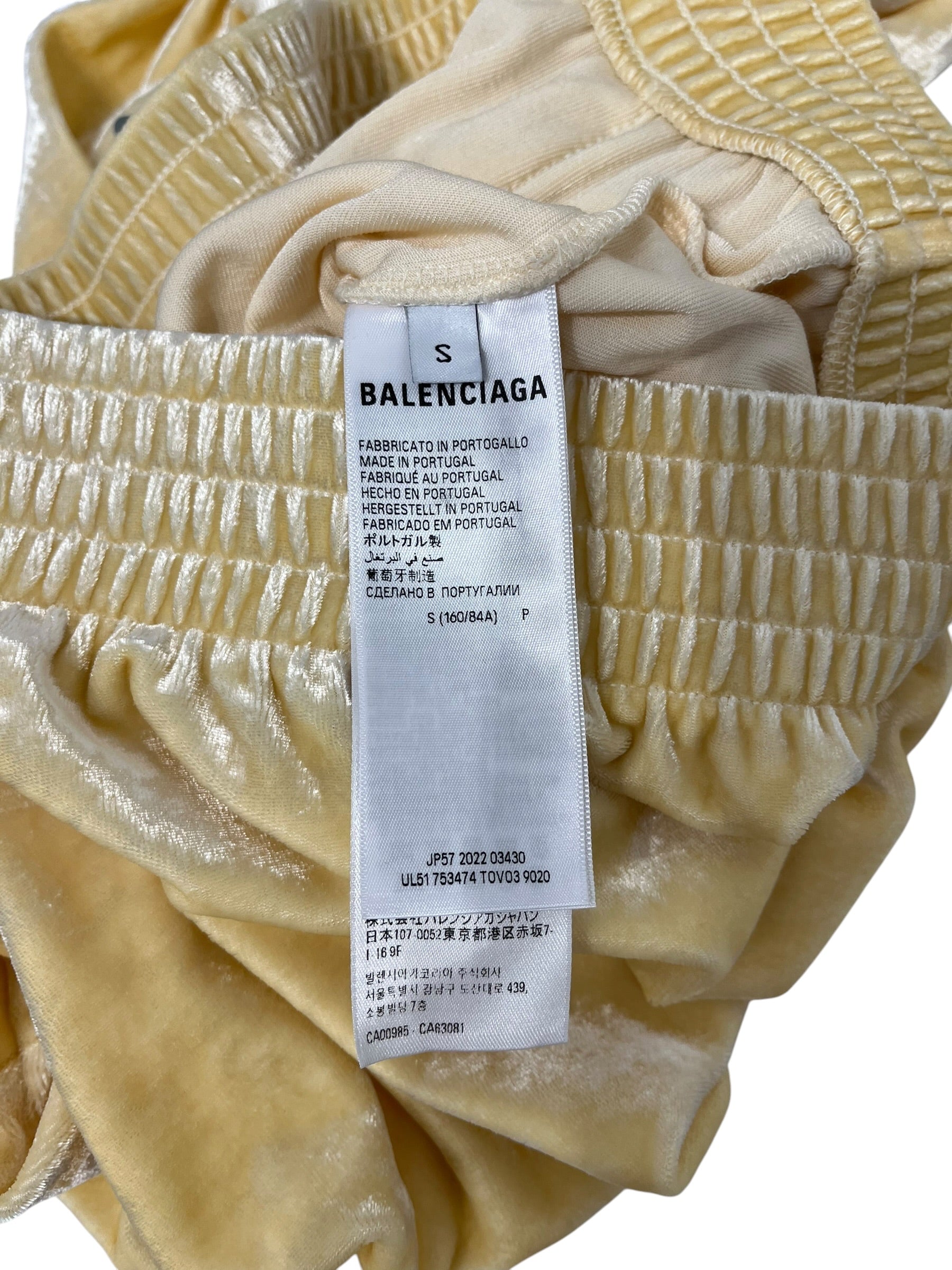BALENCIAGA/Zip Up Hoodie/S/Velour/YEL/BB LOGO VELOUR ZIP view 3