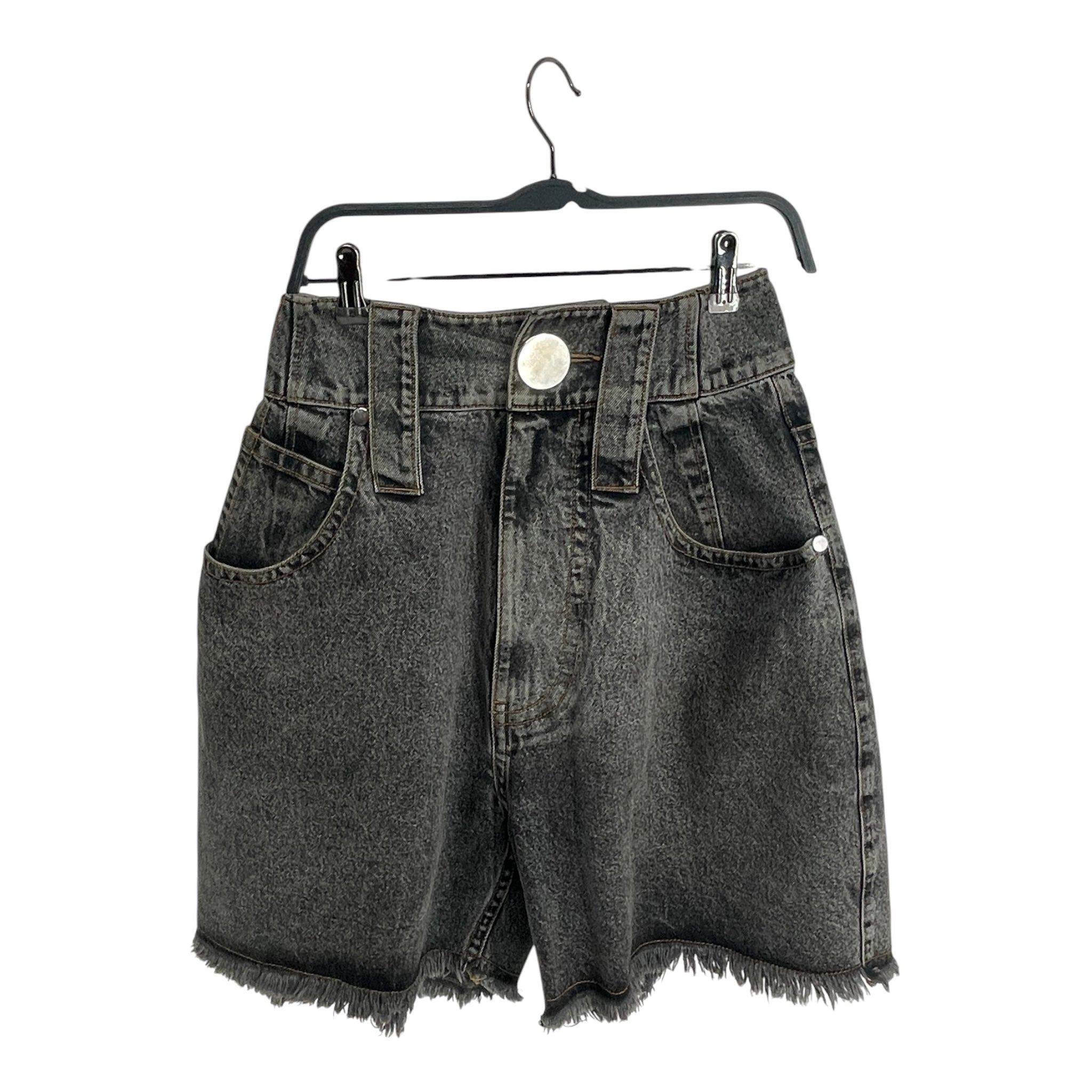 Vaquera/Shorts/25/Cotton/GRY/FRAY HEM/JUMBO CLOSURE BUTTON view 1