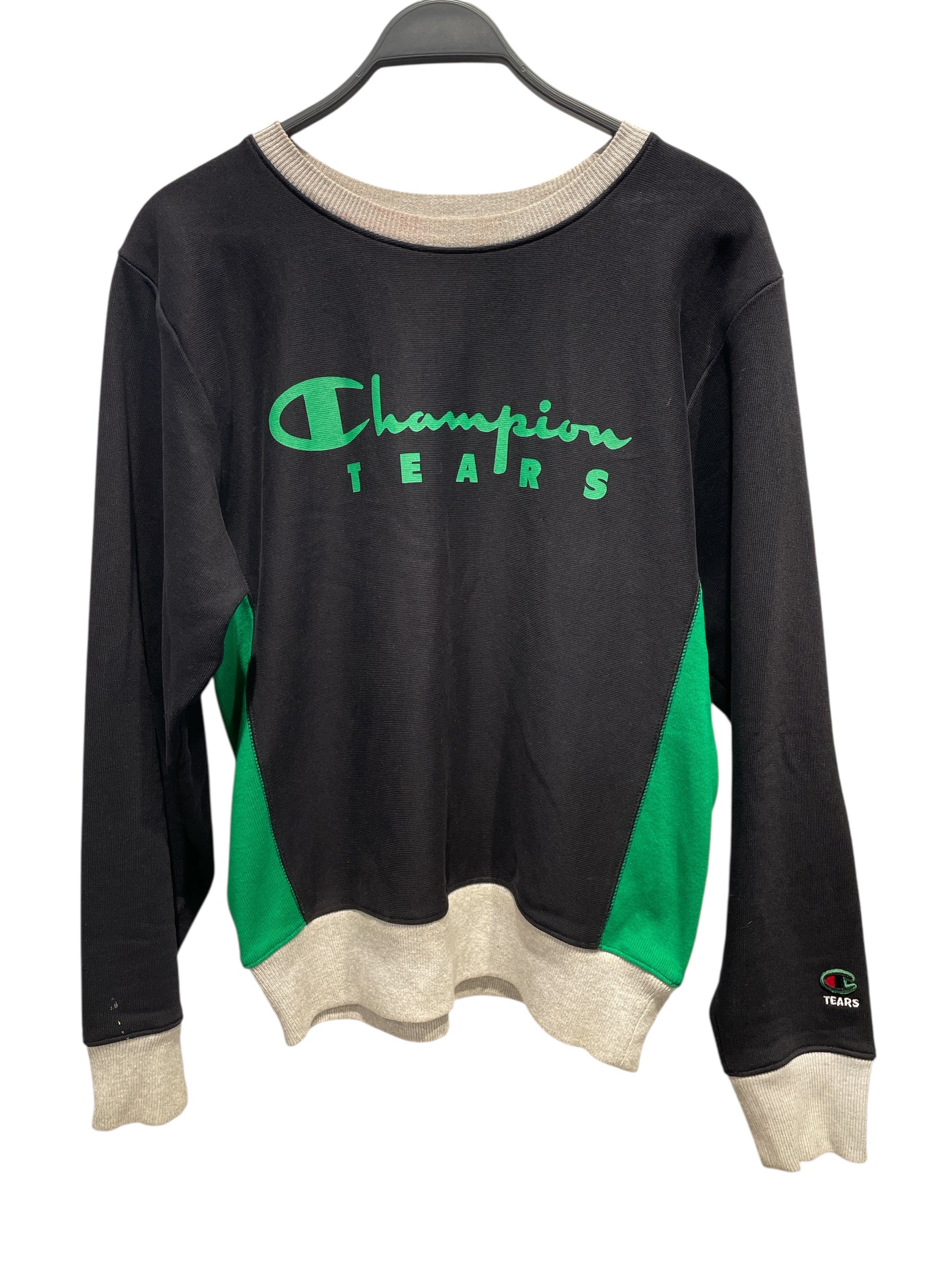 Champion/DENIM TEARS/LS T-Shirt/S/Cotton/BLK/Graphic/ view 1