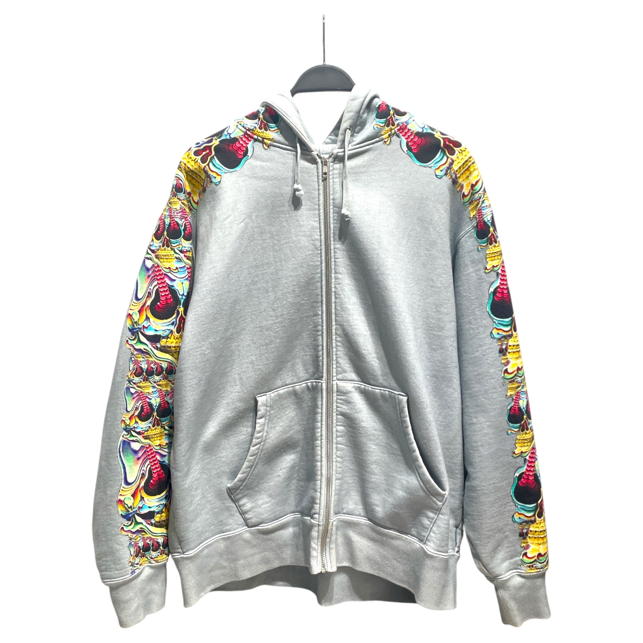 Supreme/Hoodie/L/Cotton/BLU/SKULL ZIP UP view 1