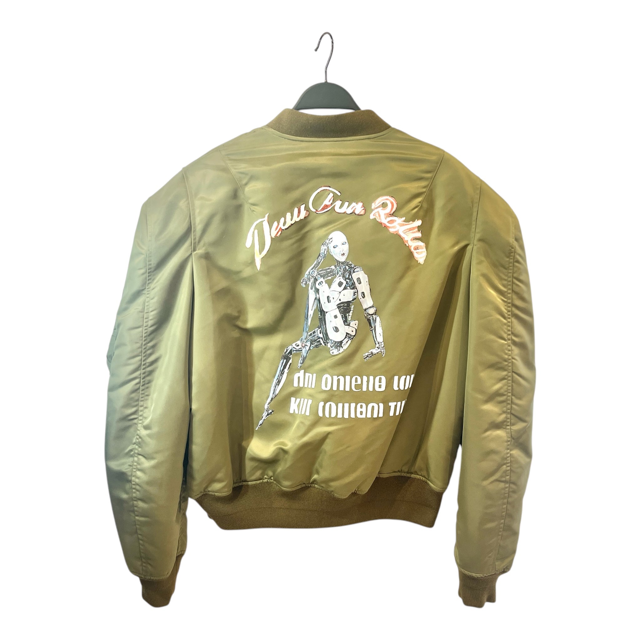 ALPHA INDUSTRIES/Flight Jkt/M/Nylon/BLK/No Collar/ROBOT GRAPHIC BOMBER view 2