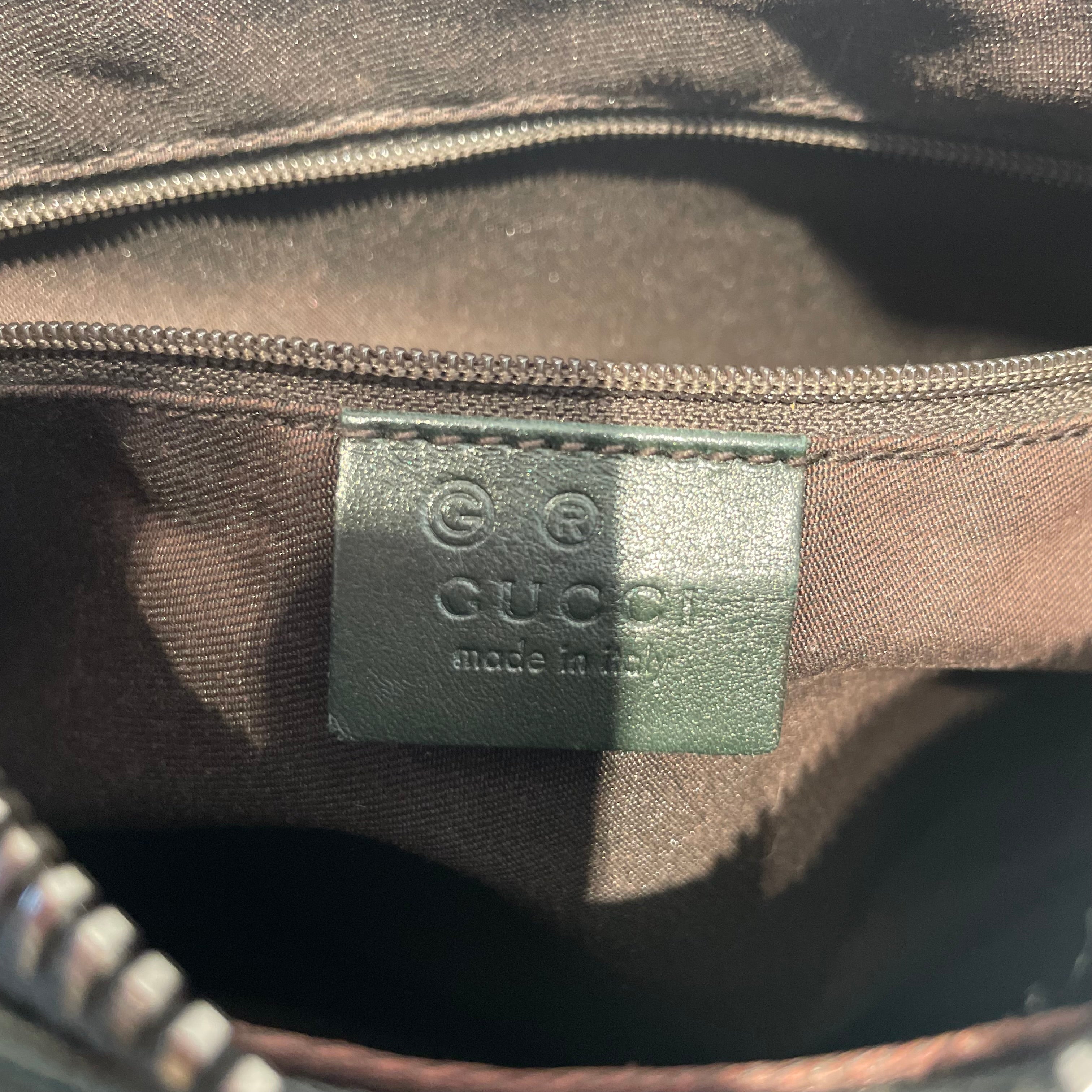 GUCCI/Tote Bag/Monogram/Leather/BLK/HOBO SHOULDER BAG view 5