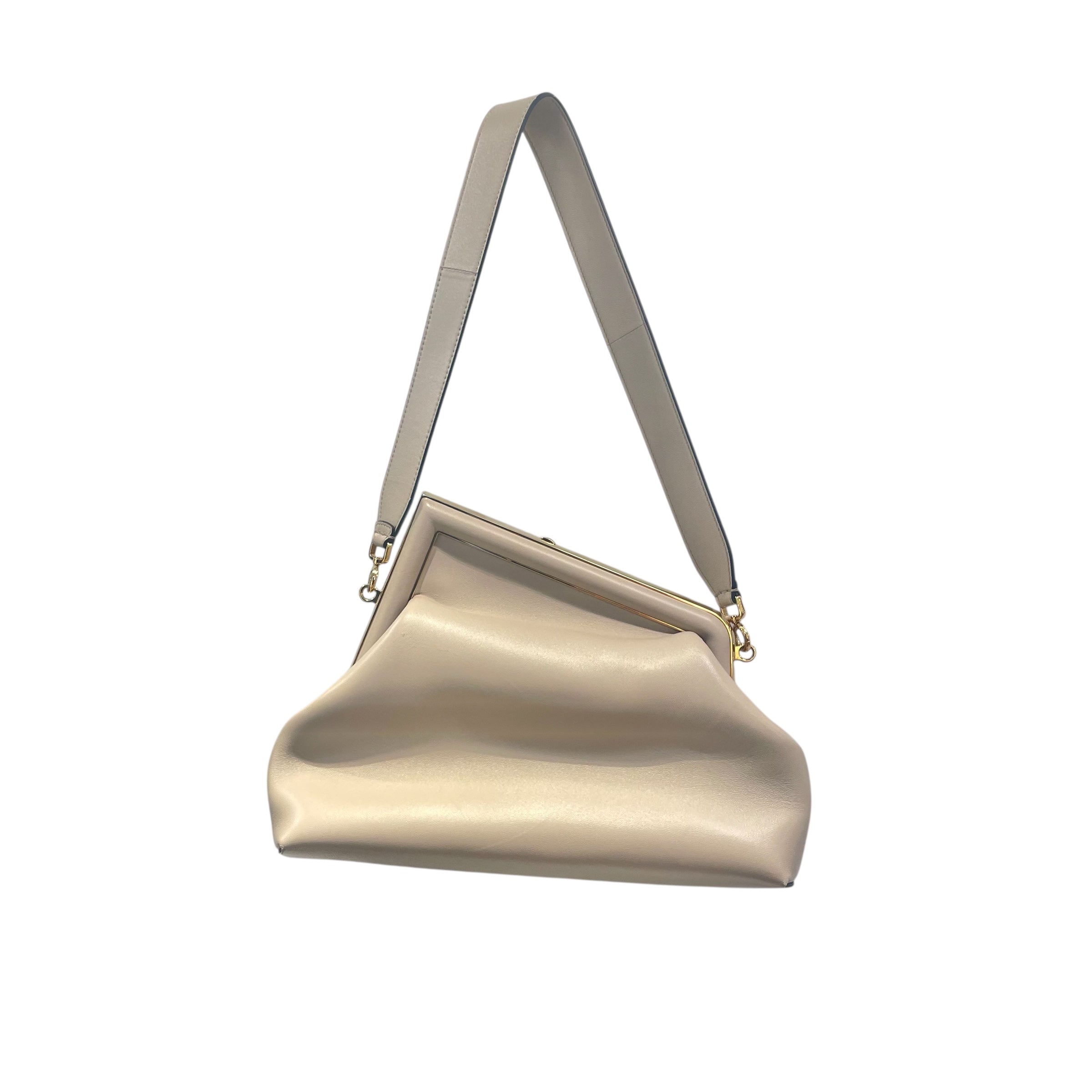 FENDI/Bag/Leather/BEG/asymmetrical sculptural design view 2