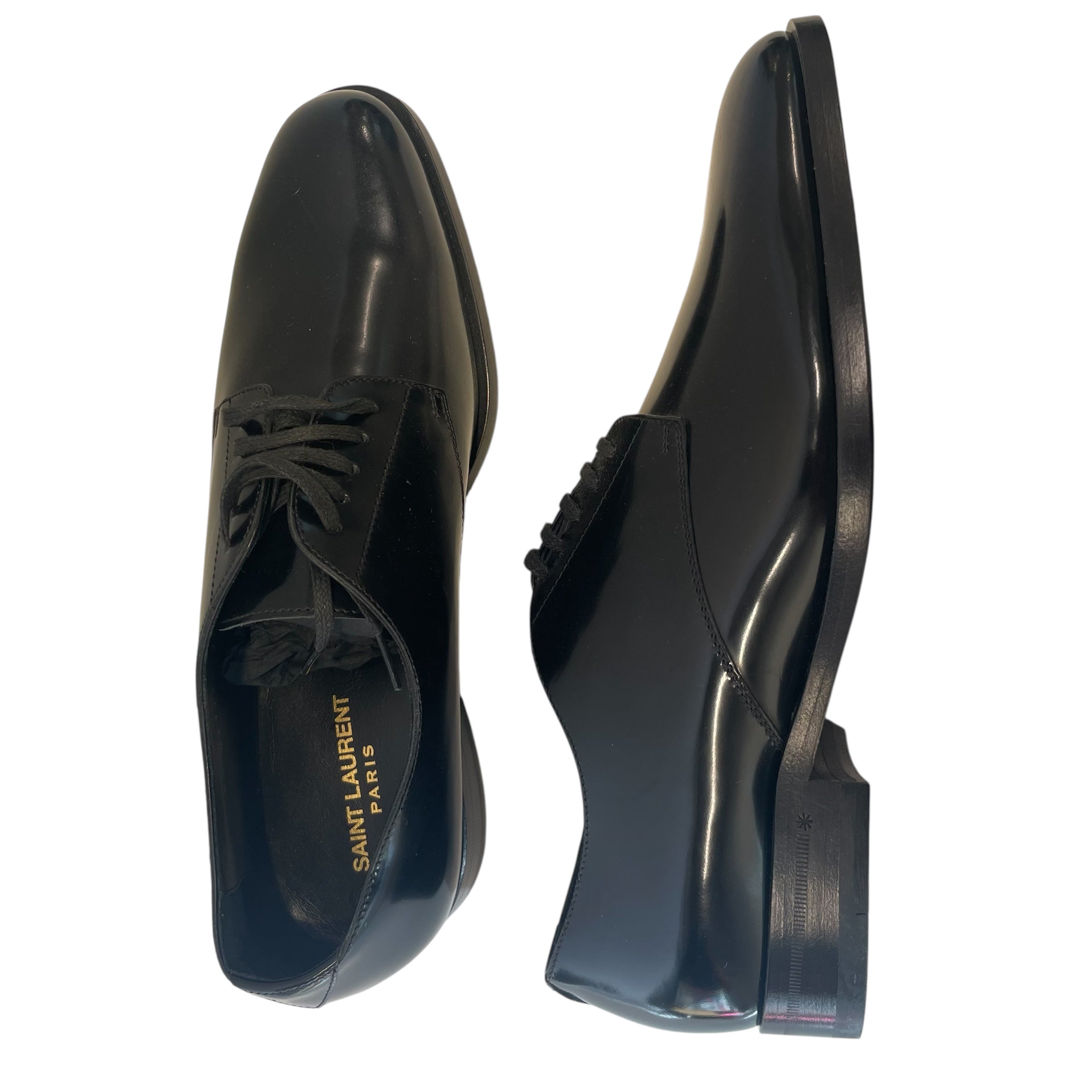 SAINT LAURENT/Loafers/EU 39/Leather/BLK/jones patent leather view 4